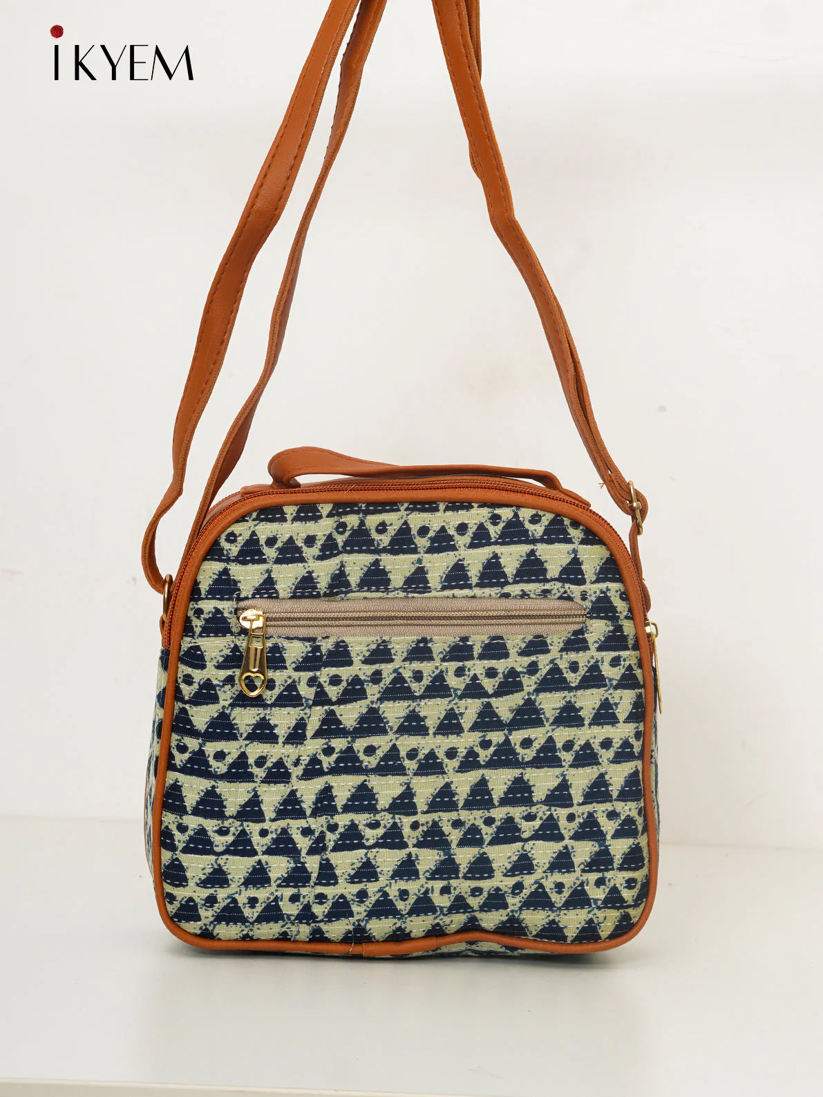 Cream & Black - Ajrakh Handbag - Image 2