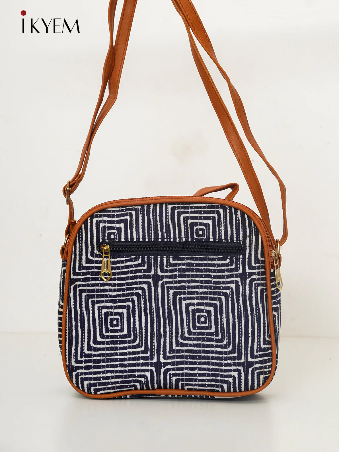 Blue & Brown - Ajrakh Handbag - Image 2