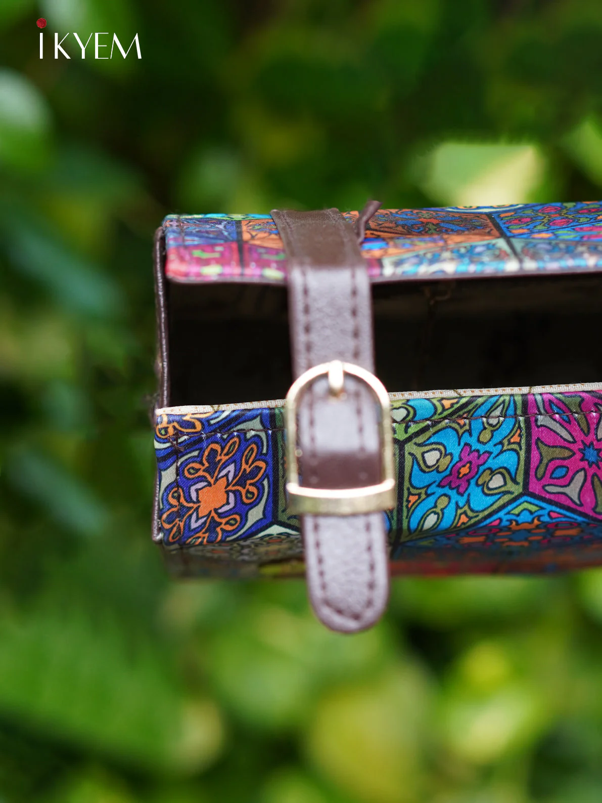 Blue & Brown - Ajrakh hand bag - Image 3