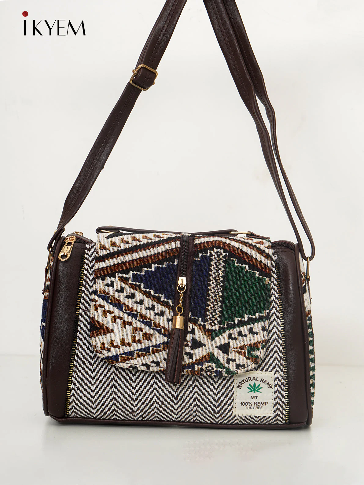 Cream & Brown - Ajrakh Handbag