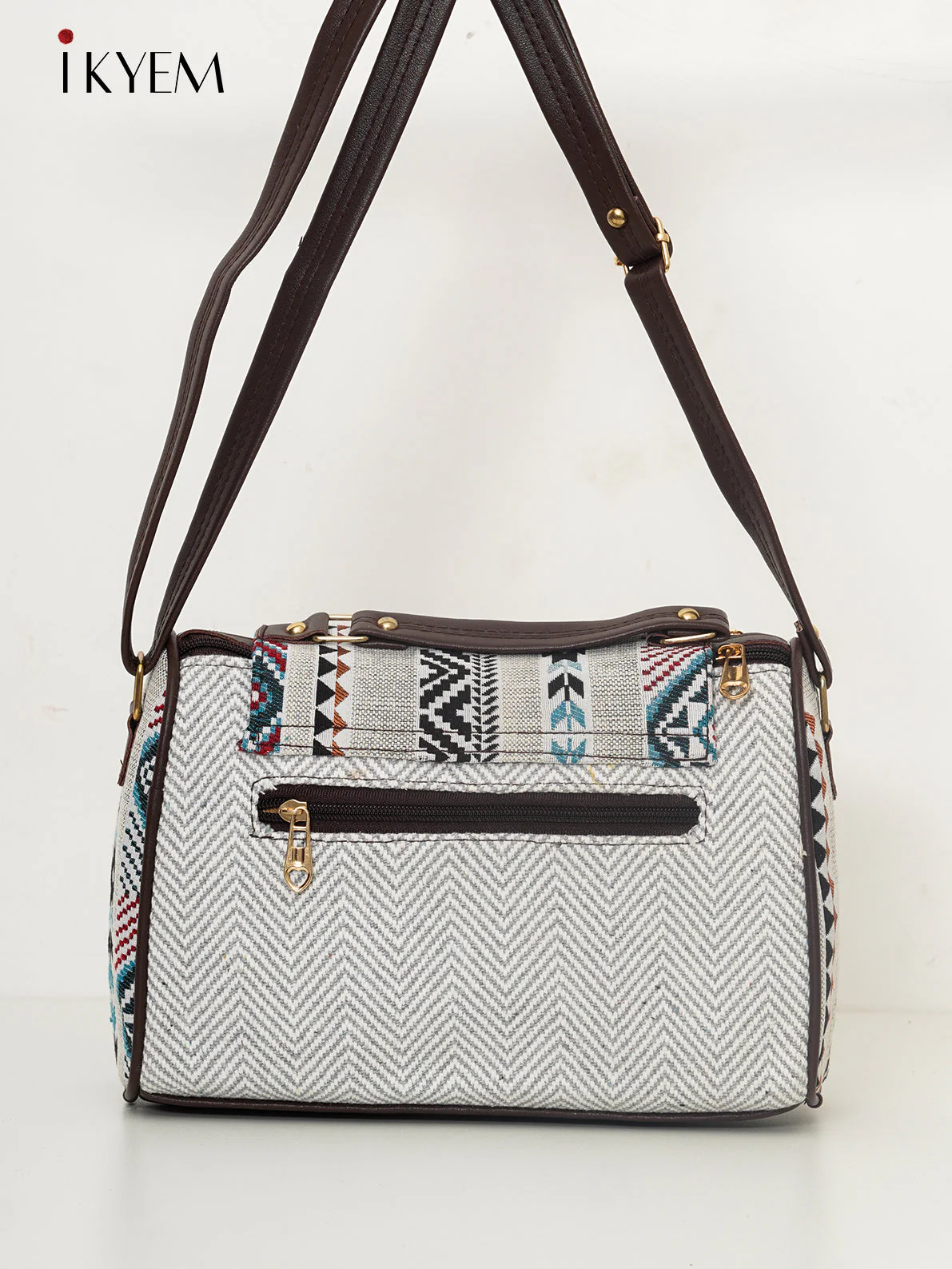 Cream & Brown - Ajrakh Handbag - Image 2