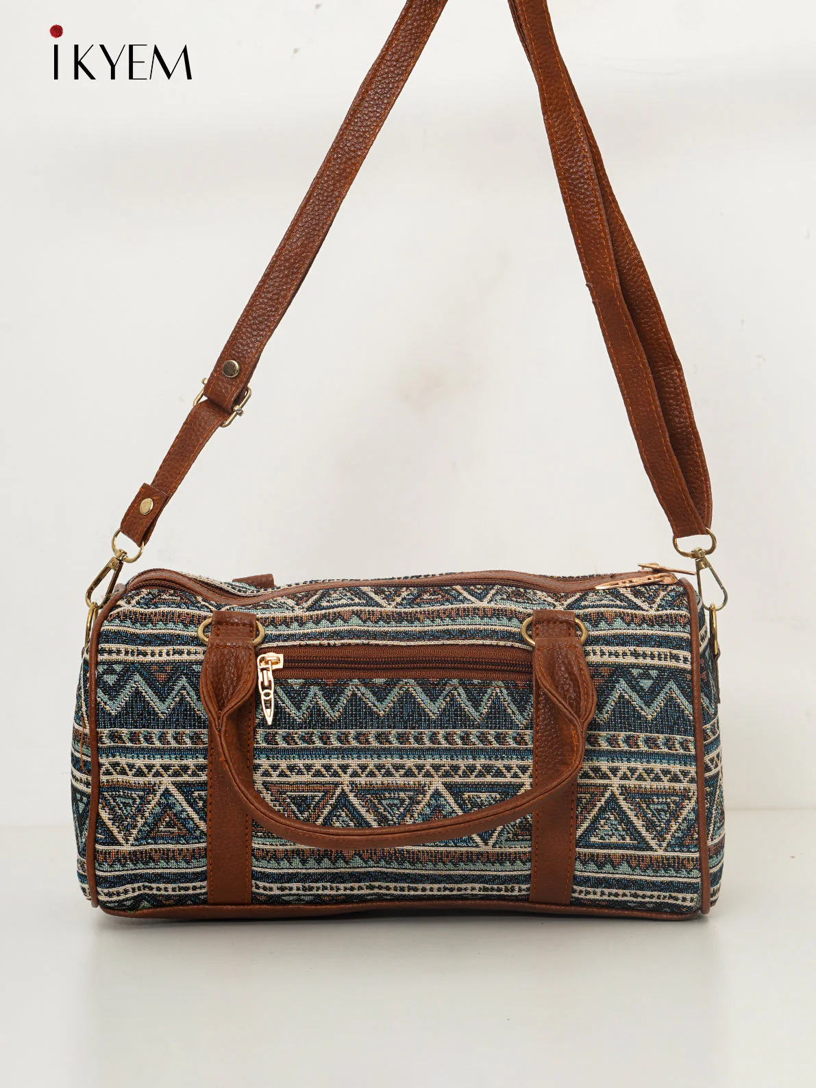 Cream & Blue - Ajrakh Handbag - Image 2