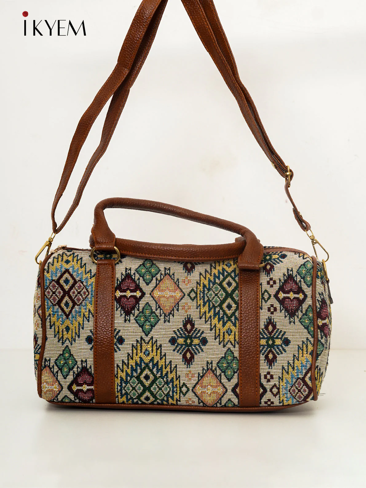 Cream & Brown - Ajrakh Handbag