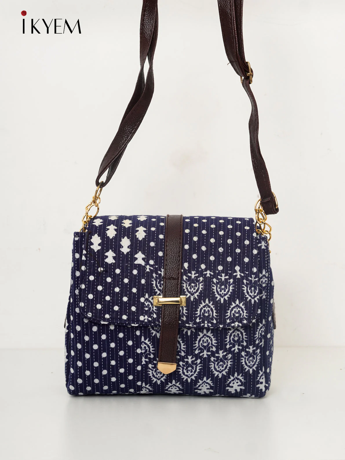 Blue - Ajrakh Printed Handbags