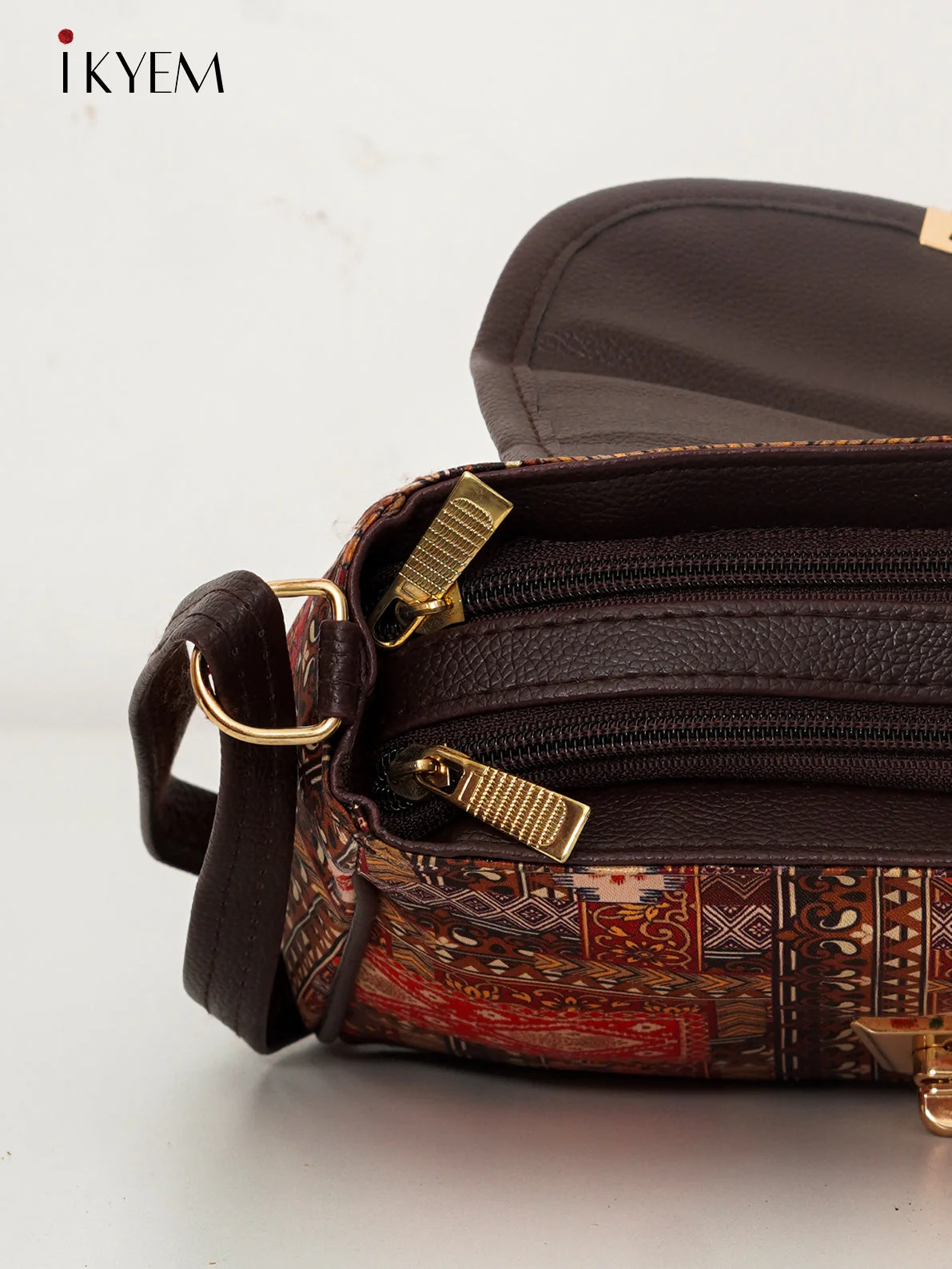 Brown - Ajrakh Handbag - Image 2