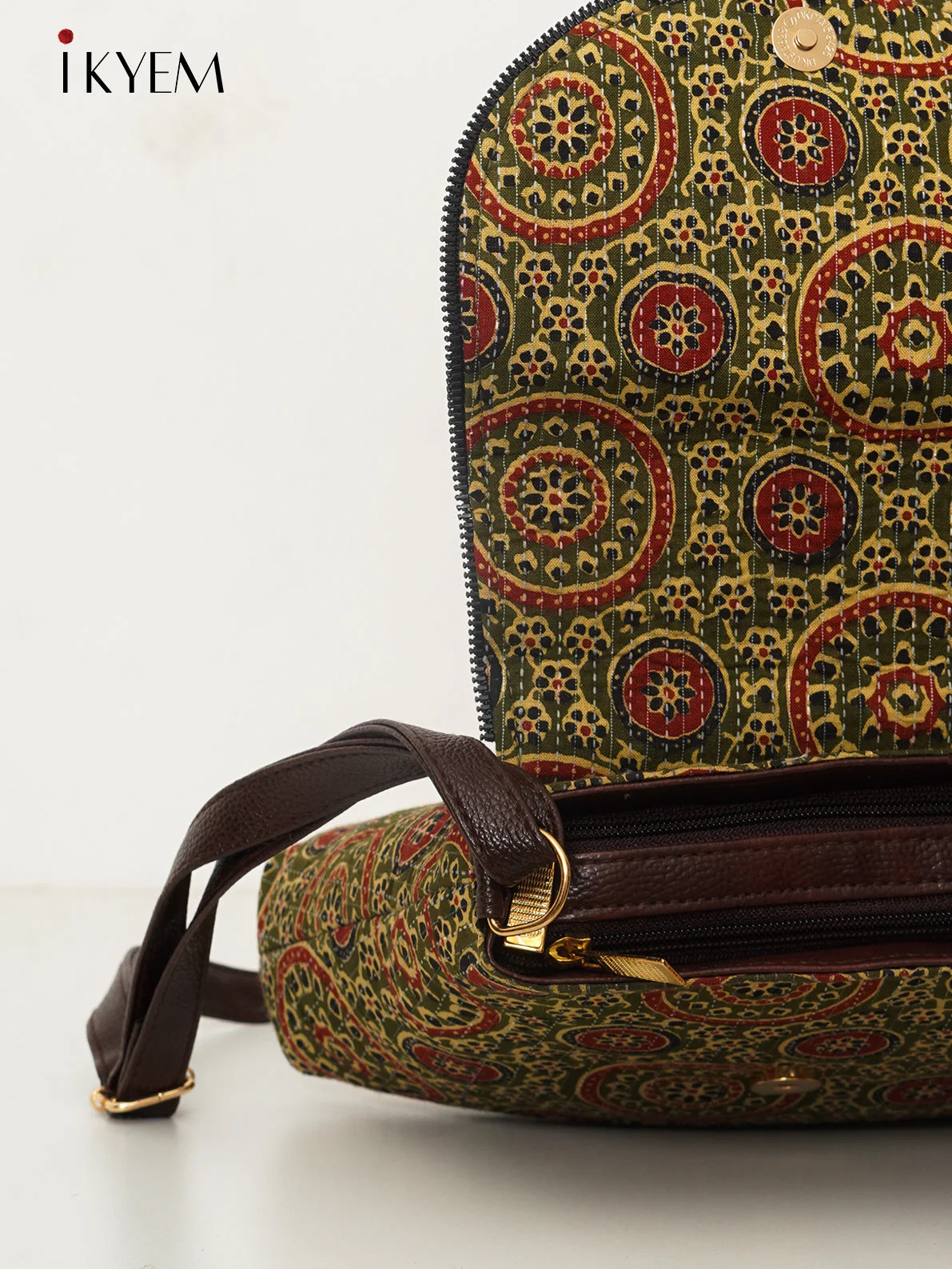 Green - Ajrakh HandBags - Image 3