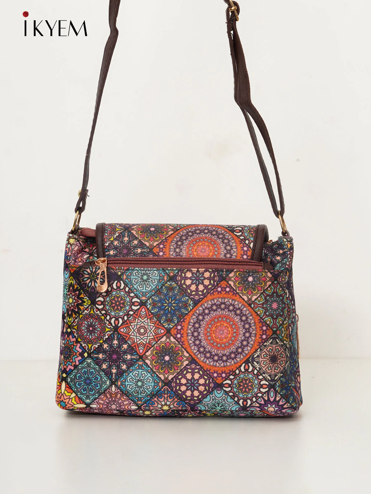 Multicolor & Brown - Ajrakh Hand Bag - Image 2