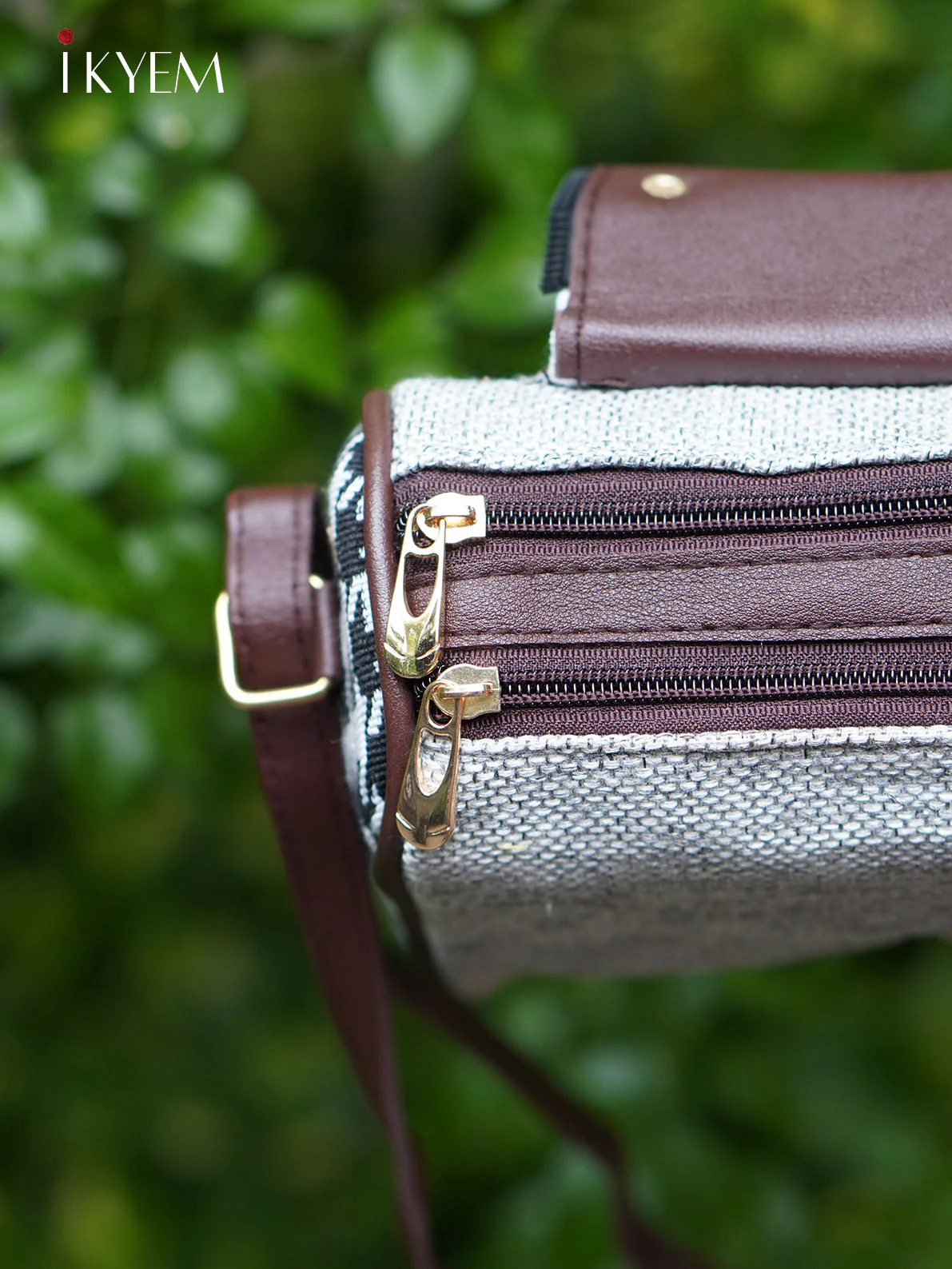 Grey & Black - Ajrakh hand bag - Image 3