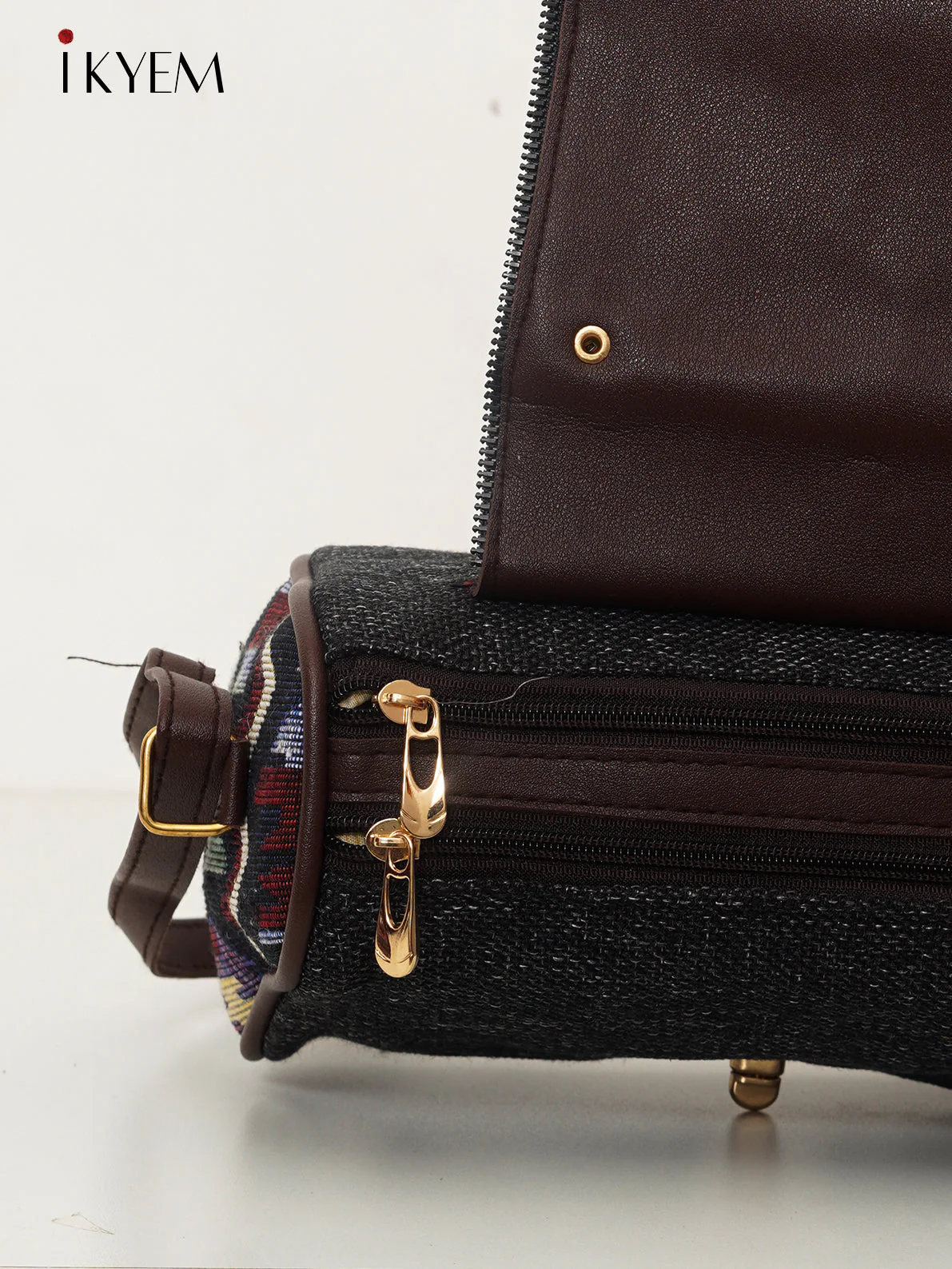 Brown & Black - Ajrakh Hand Bag - Image 3