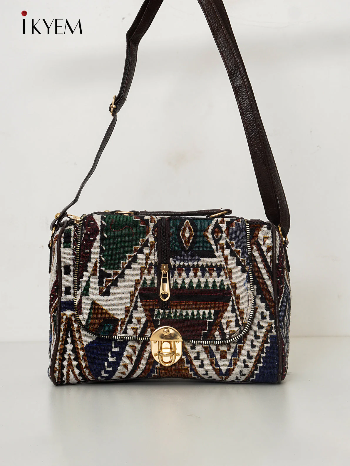 Black - Ajrakh Handbag