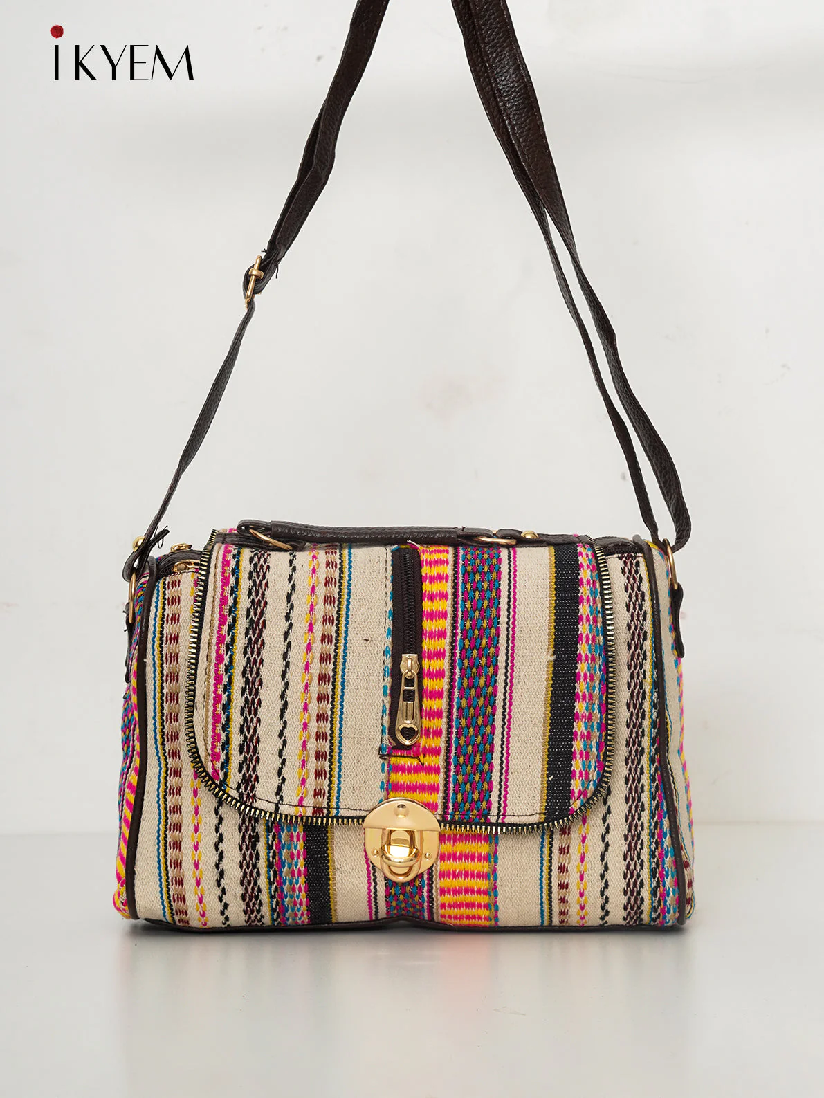 Cream & Brown - Ajrakh HandBag