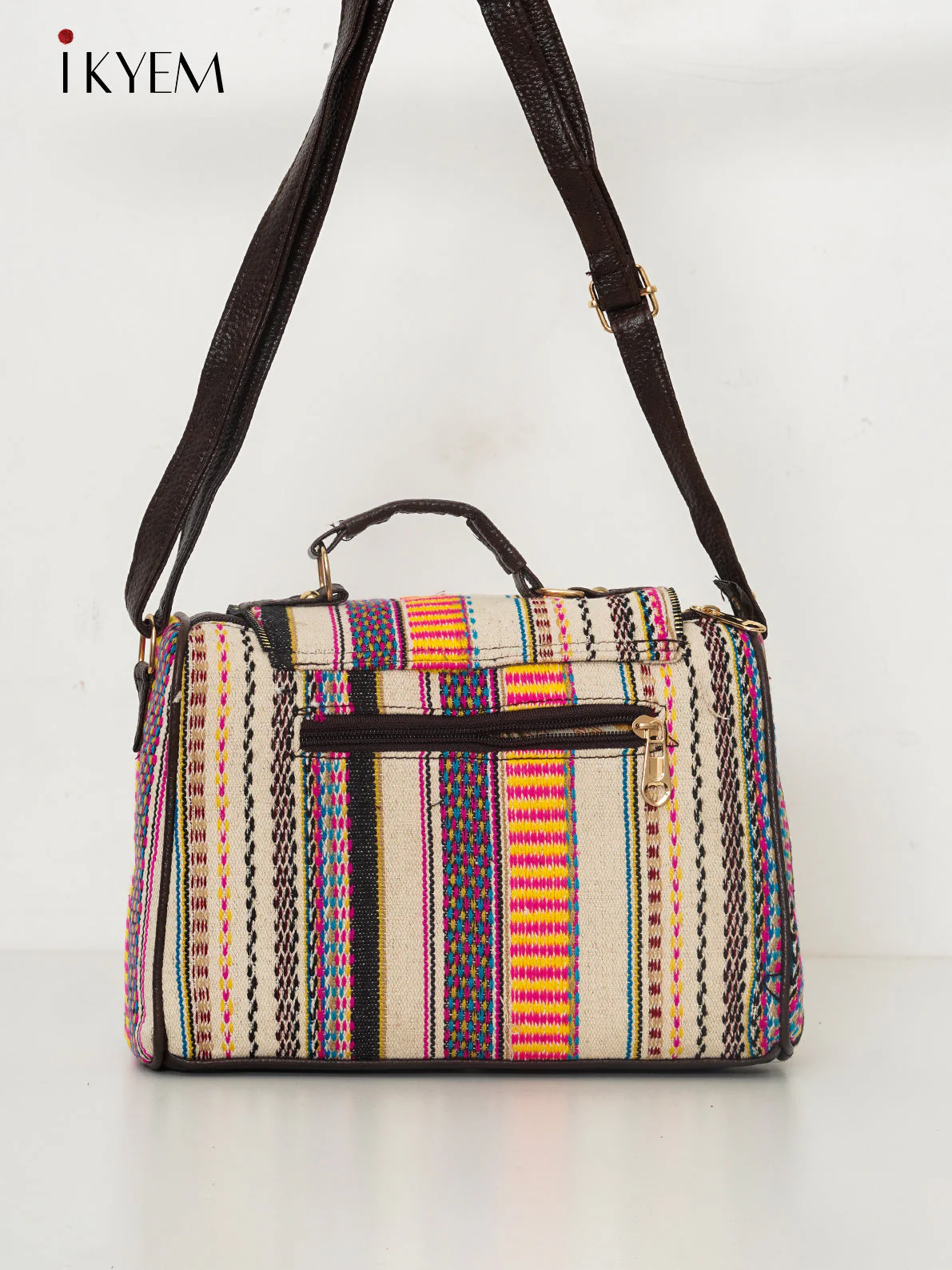 Cream & Brown - Ajrakh HandBag - Image 2