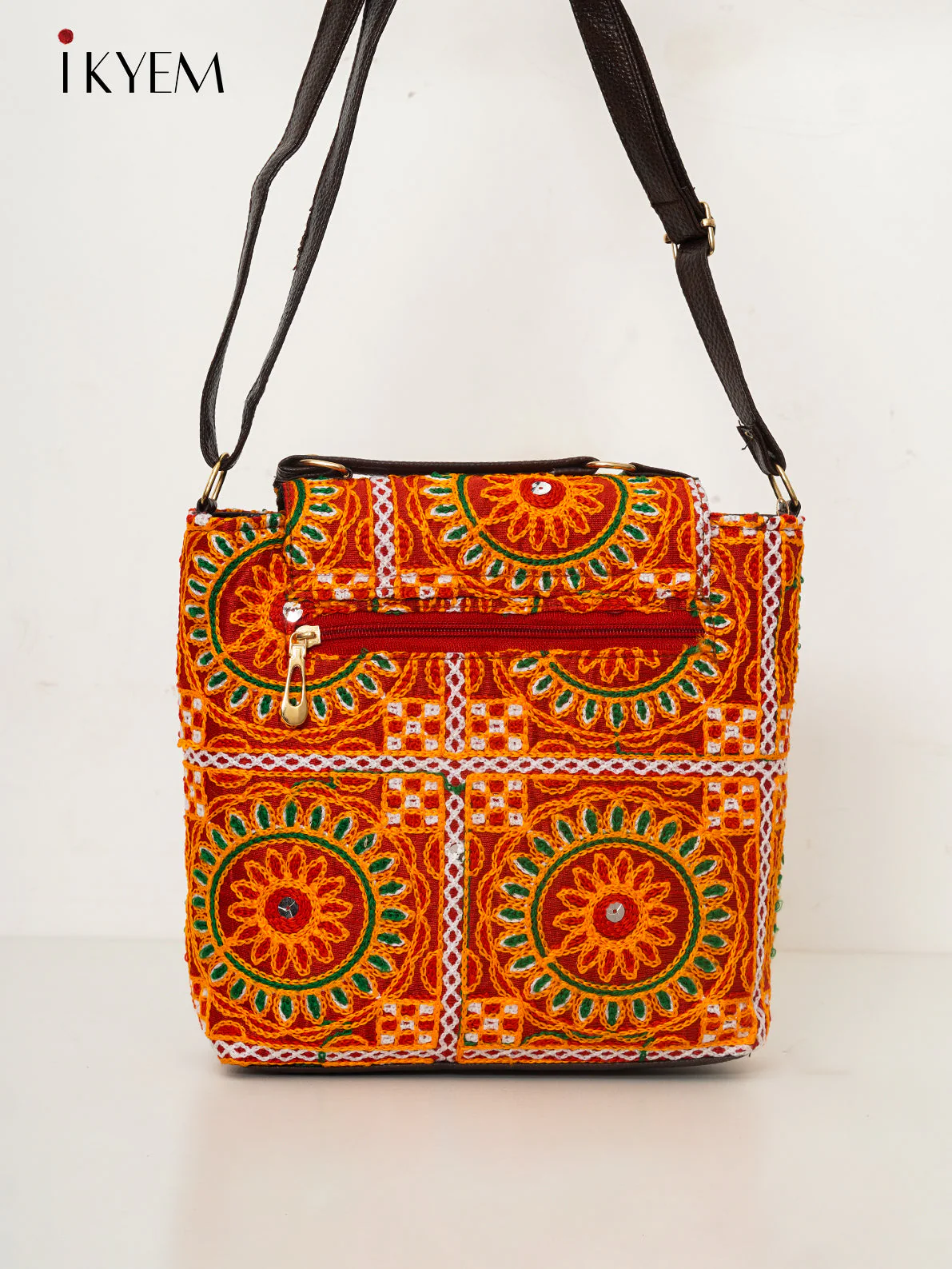 Orange - Ajrakh Handbag - Image 2