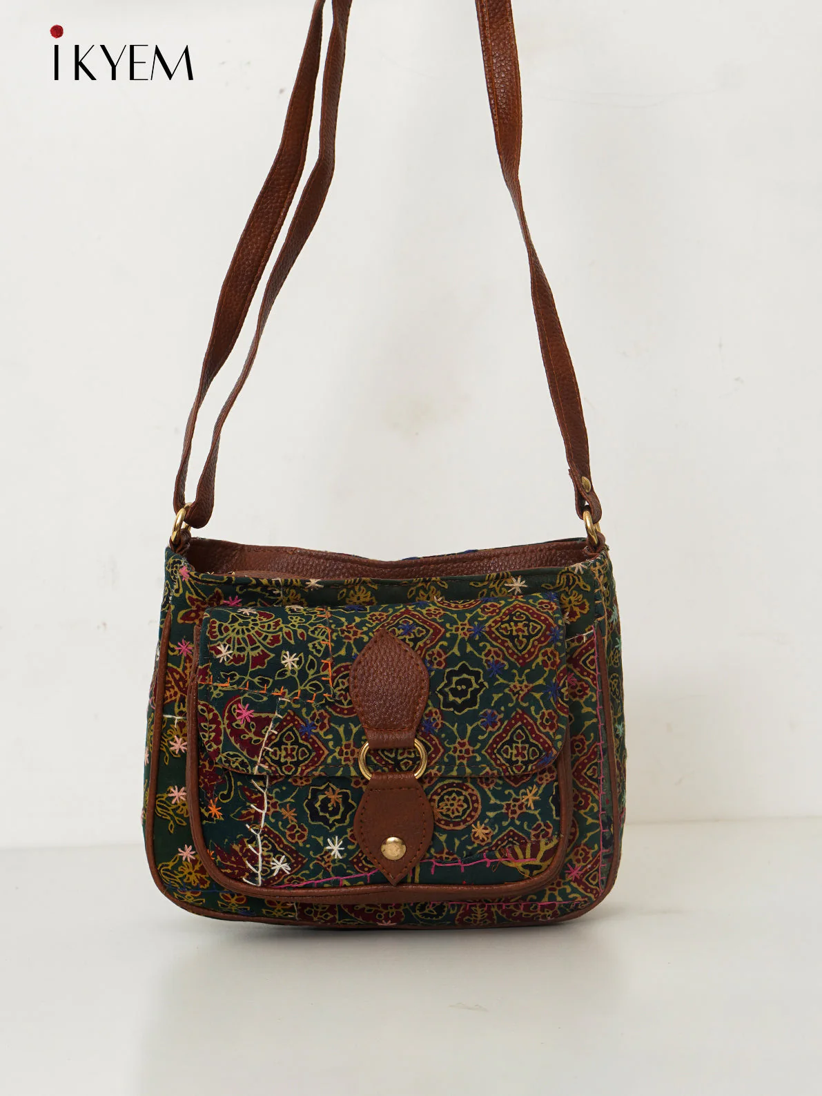 Blue & Green - Ajrakh Handbag
