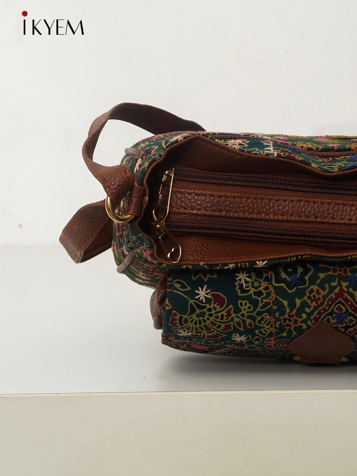 Blue & Green - Ajrakh Handbag - Image 3
