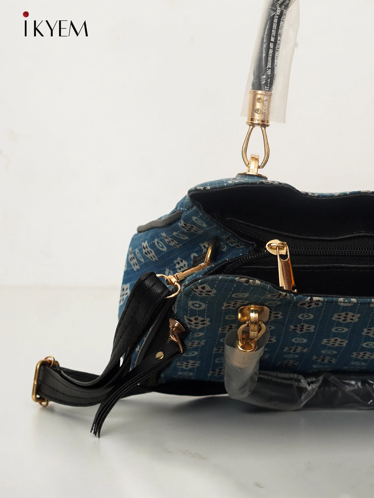 Blue - Ajrakh Handbag - Image 3