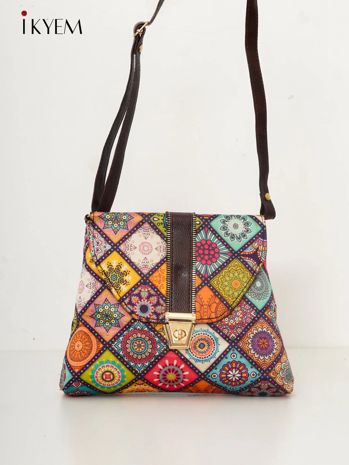 Multicolor & Brown - Ajrakh Hand Bag