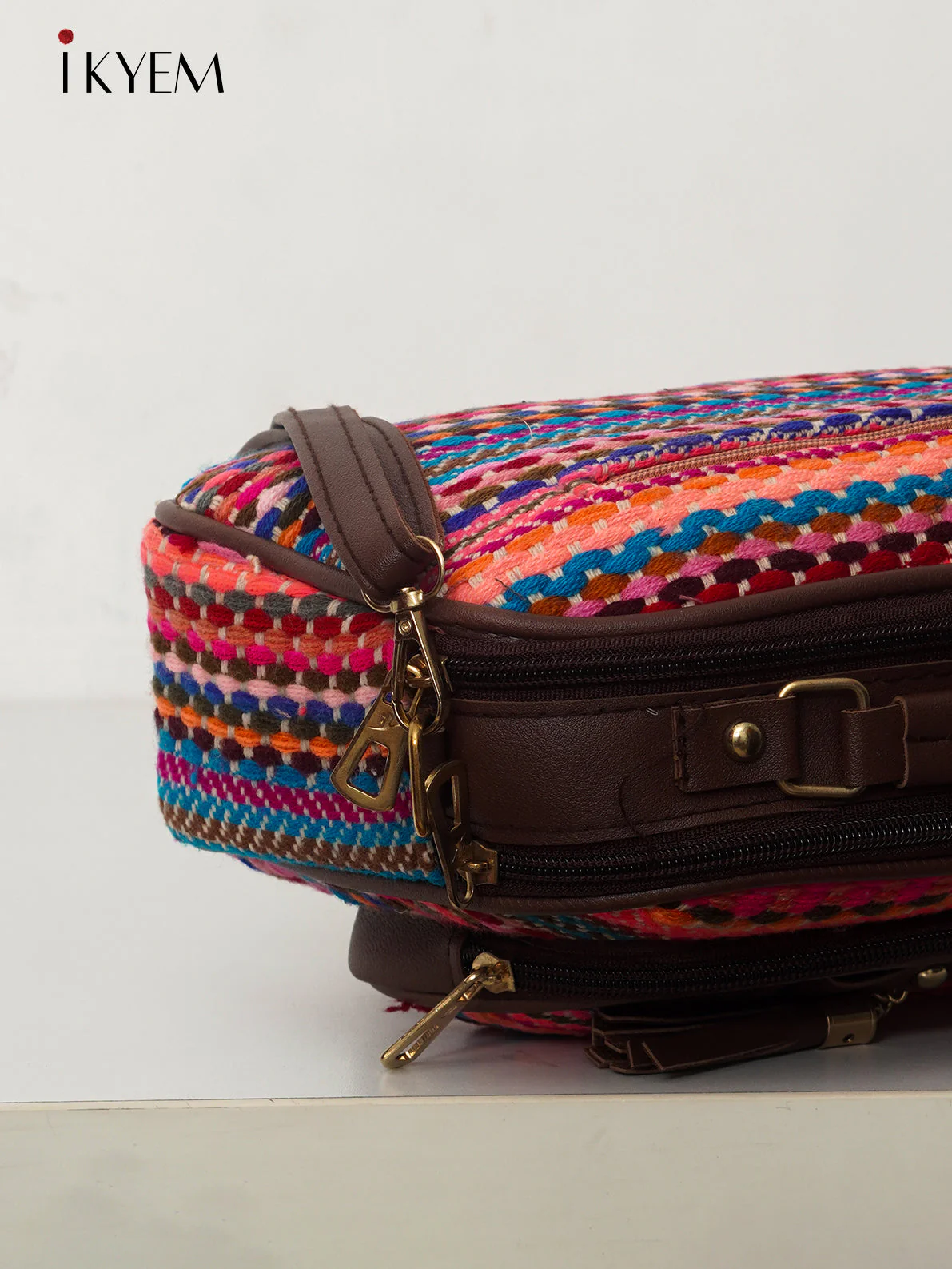 Orange & Pink - Ajrakh Handbag - Image 3