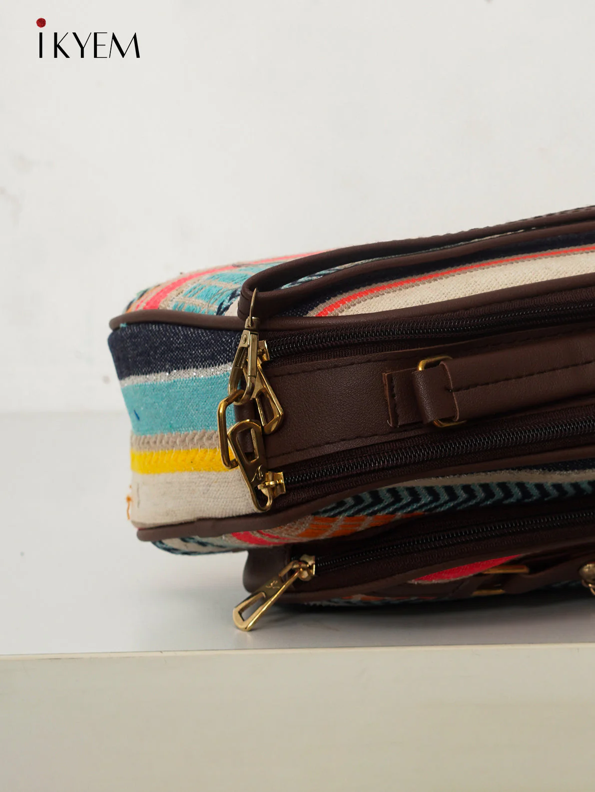 Multicolor & Brown - Ajrakh Handbag - Image 3