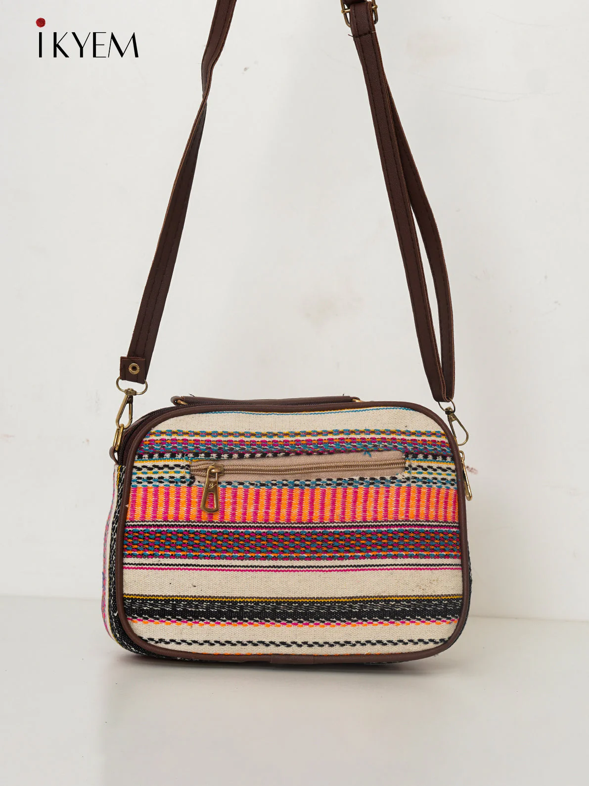 Cream & Brown - Ajrakh Handbag - Image 2