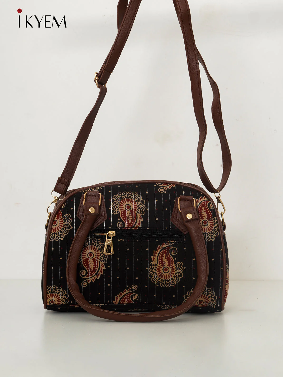 Black - Ajrakh HandBag - Image 2