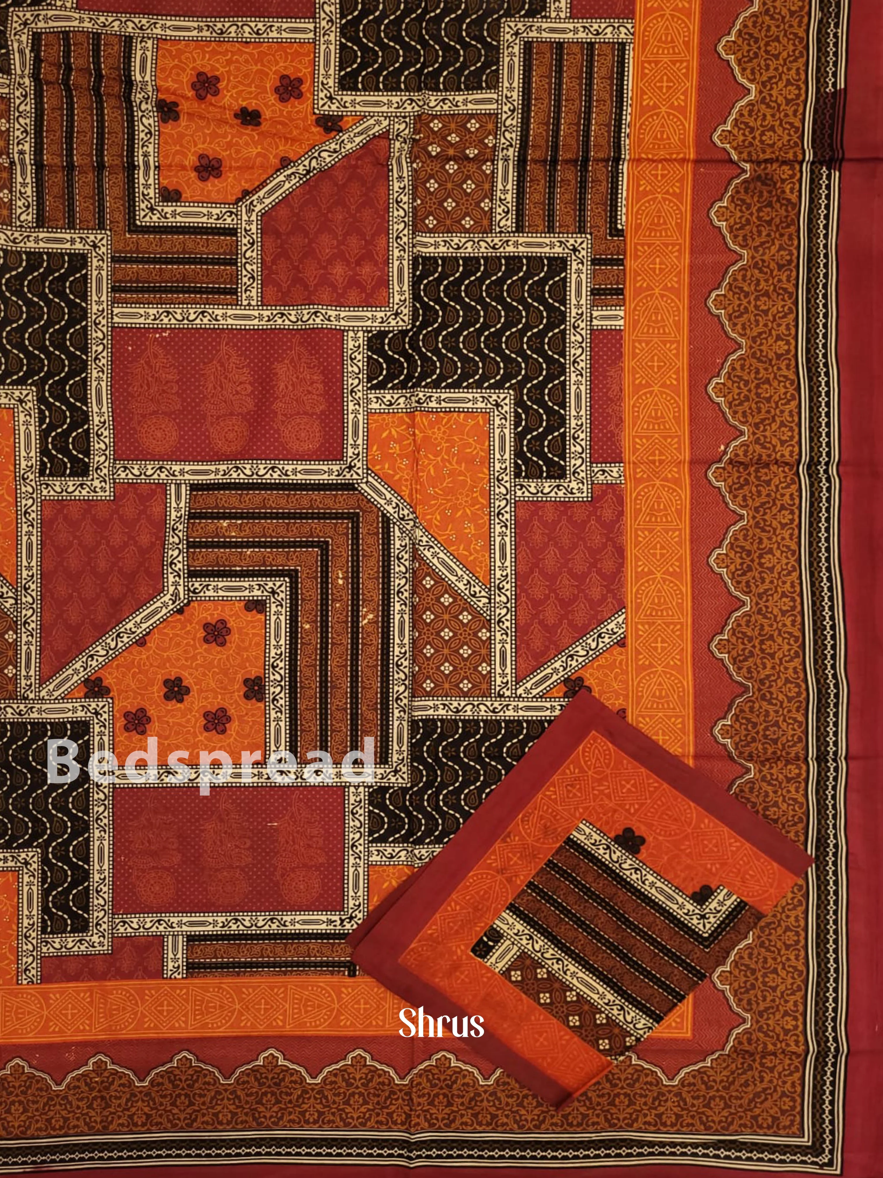 Orange & Maroon - Bed Spreads - Image 2