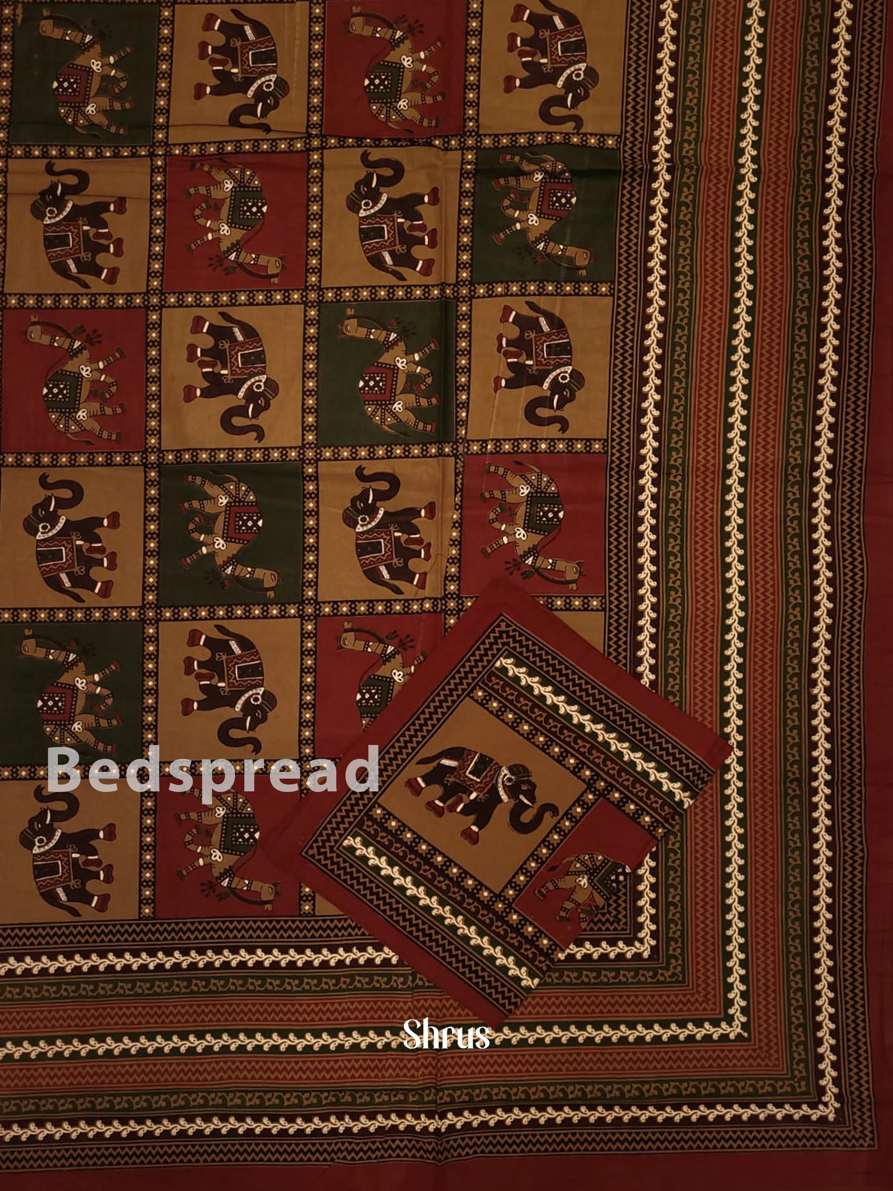 Maroon & Brown - Bed Spreads - Image 2