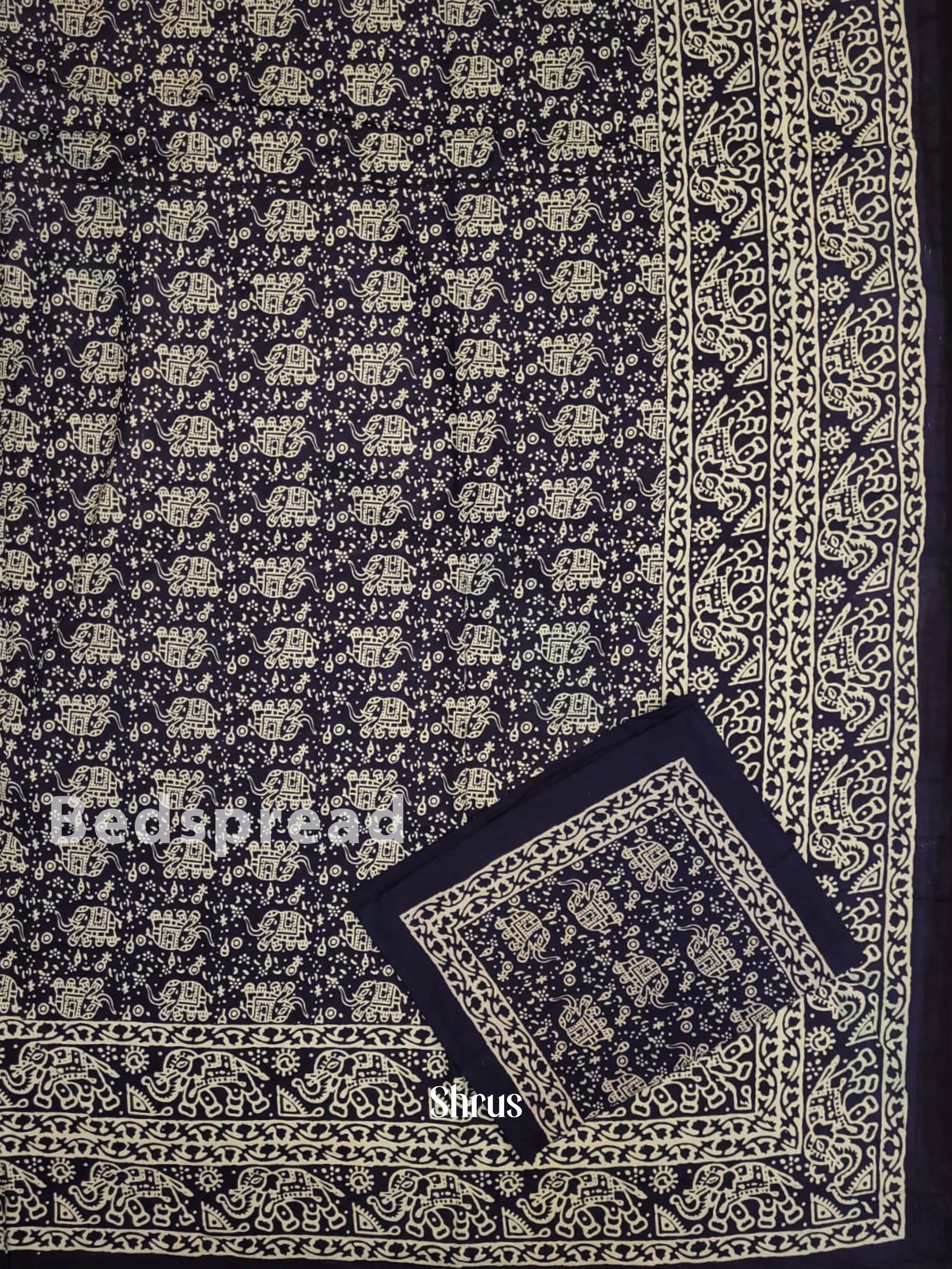 Indigo Blue & Cream - Bed Spreads - Image 2