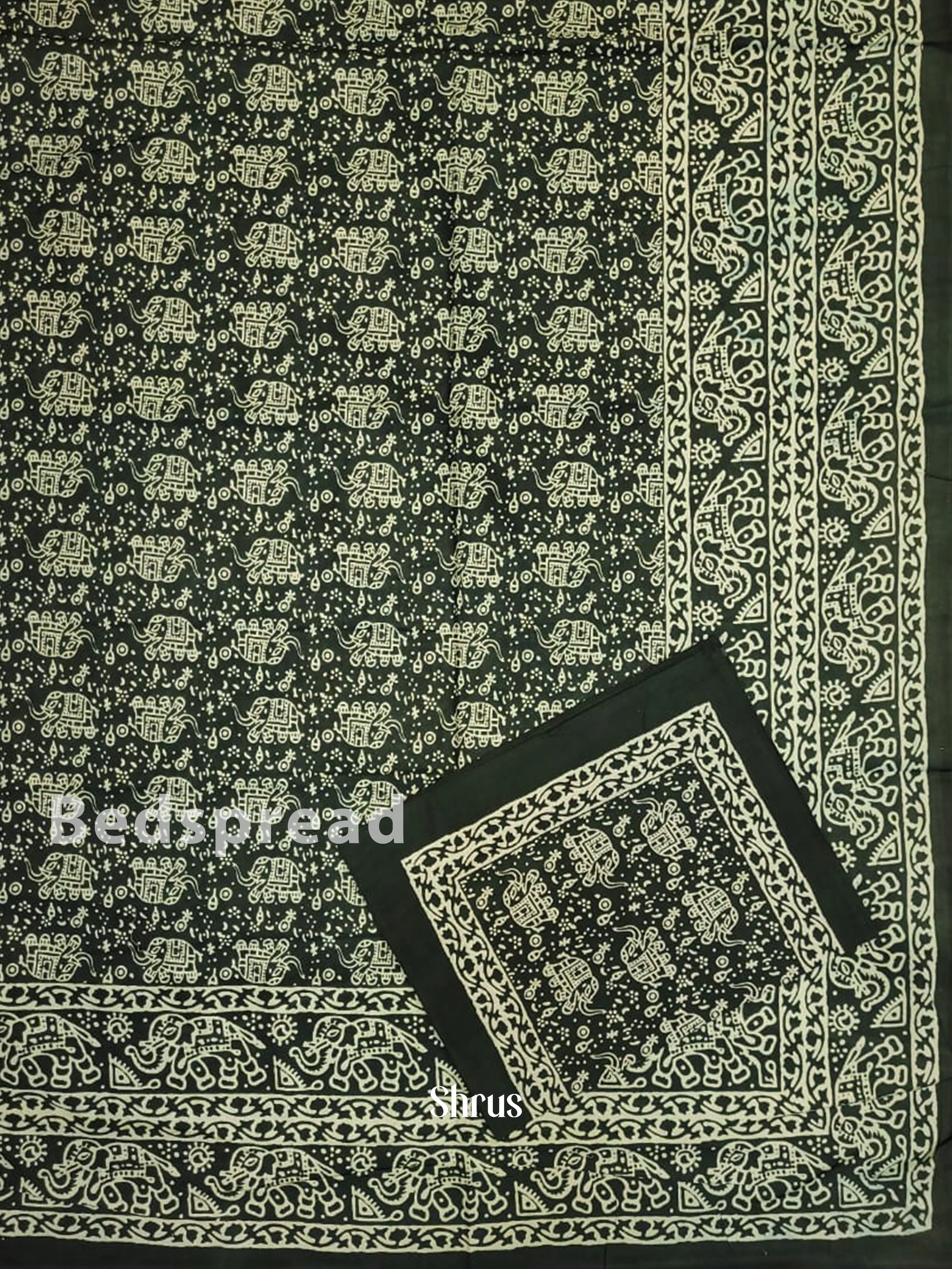Green & Cream - Bed Spreads - Image 2