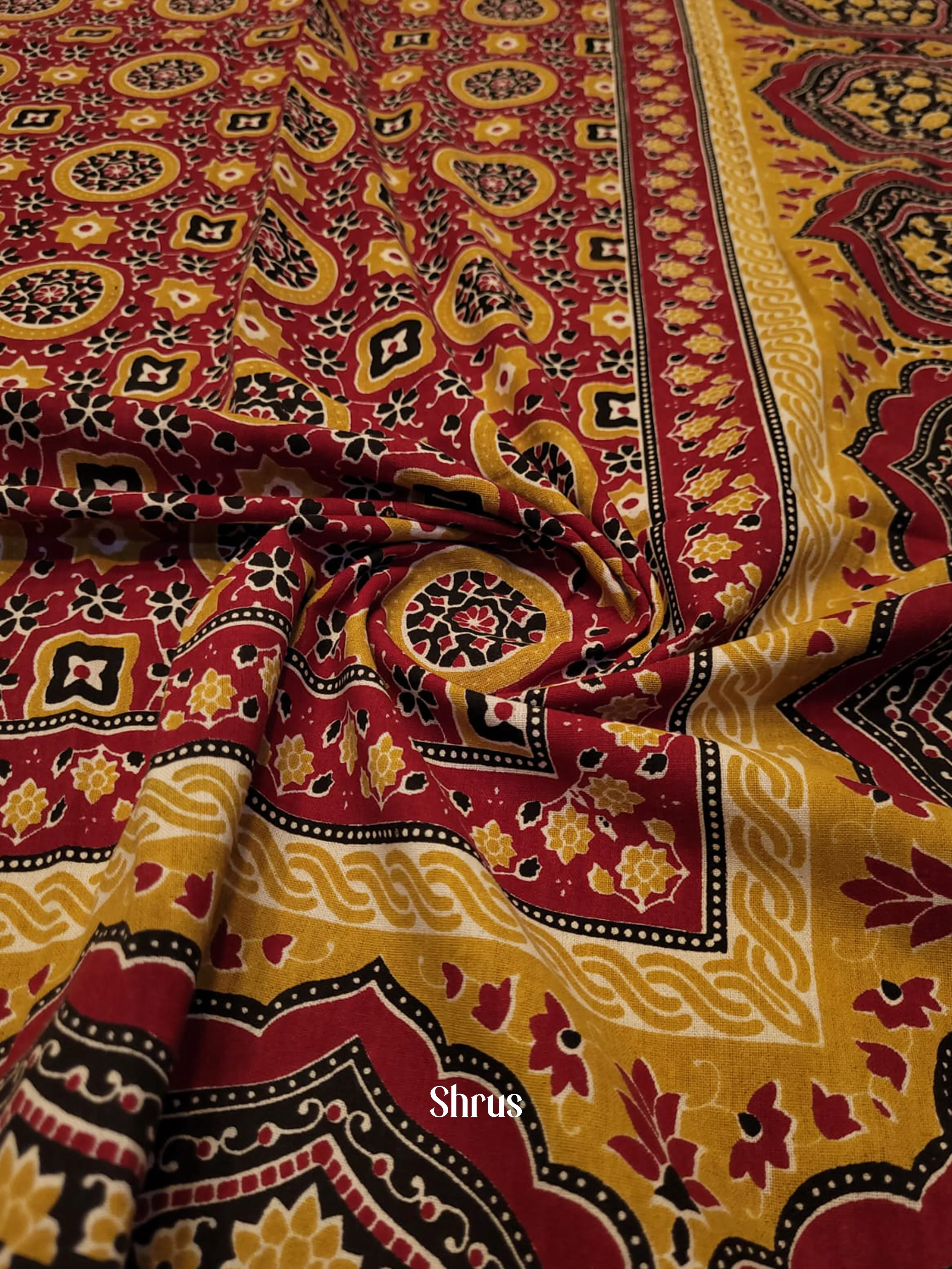 Maroon & Mustard -Bed Spreads