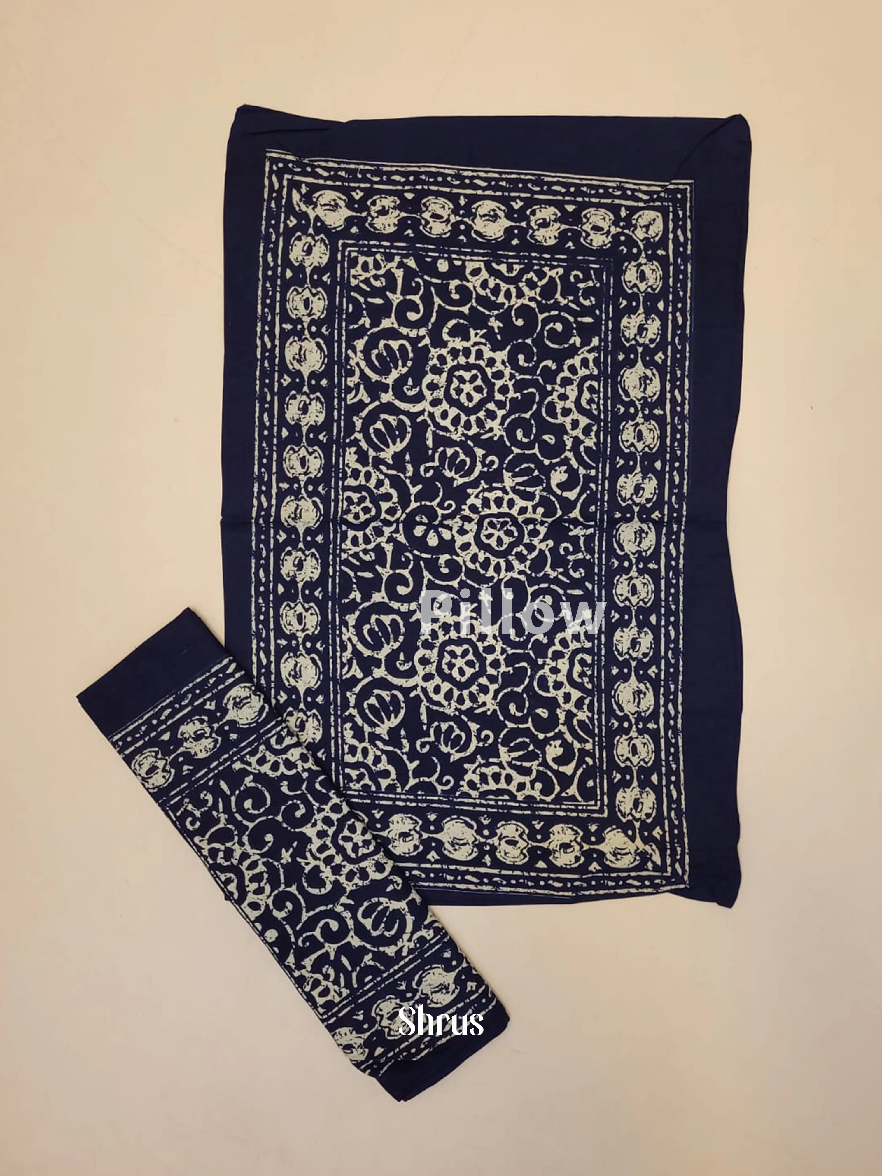 Navy Blue & Cream - Bed Spreads - Image 3