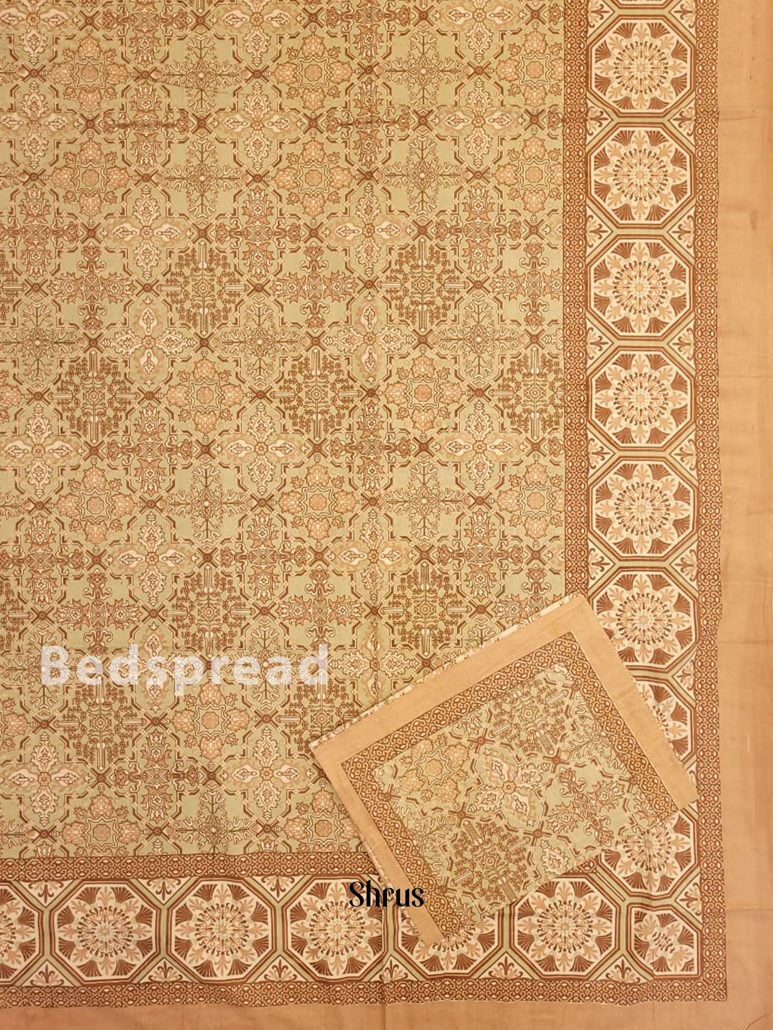 Green & Beige - Bed Spreads - Image 2