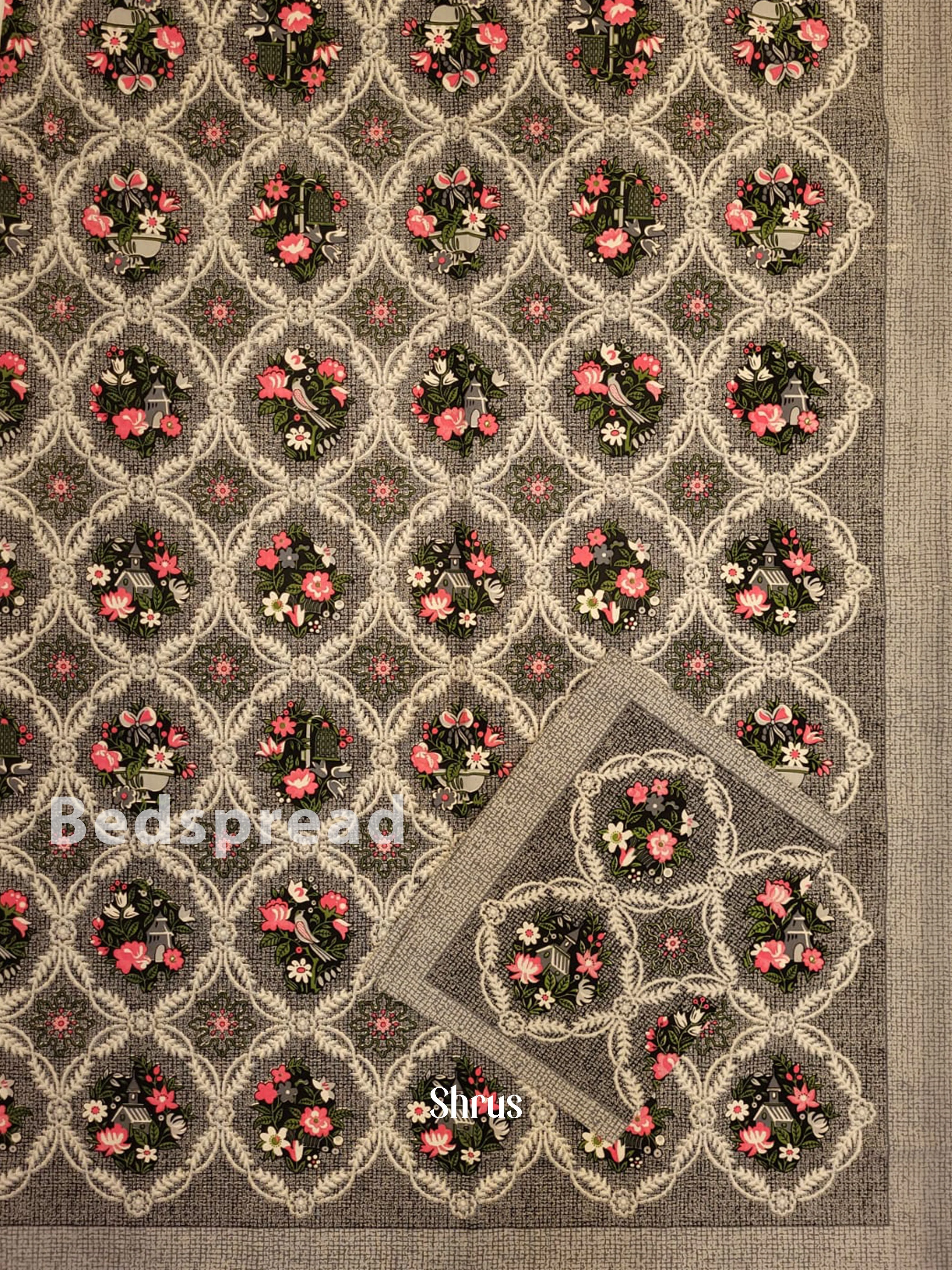 Grey & Pink - Bed Spreads - Image 2