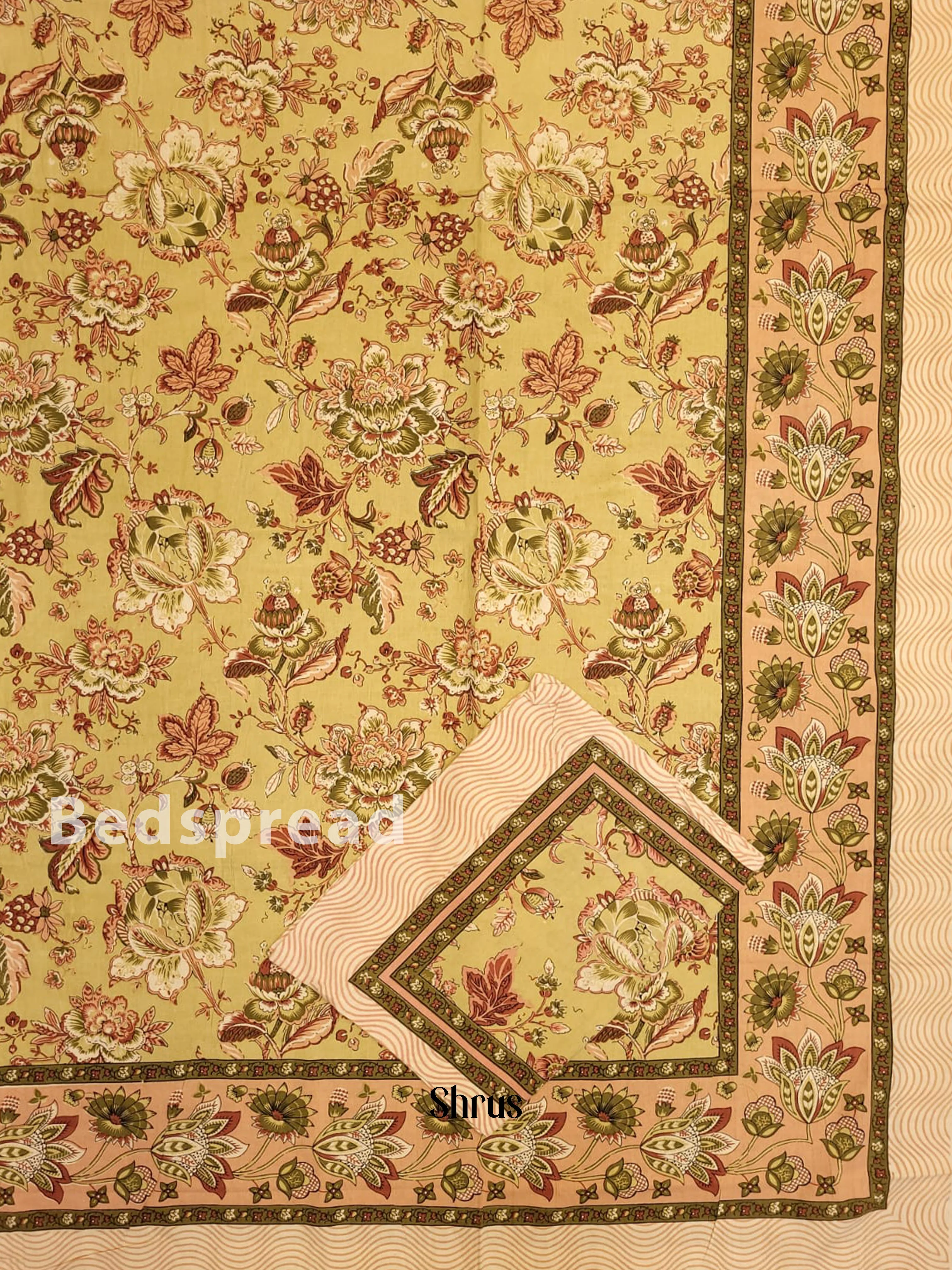 Green & Peach - Bed Spreads - Image 2