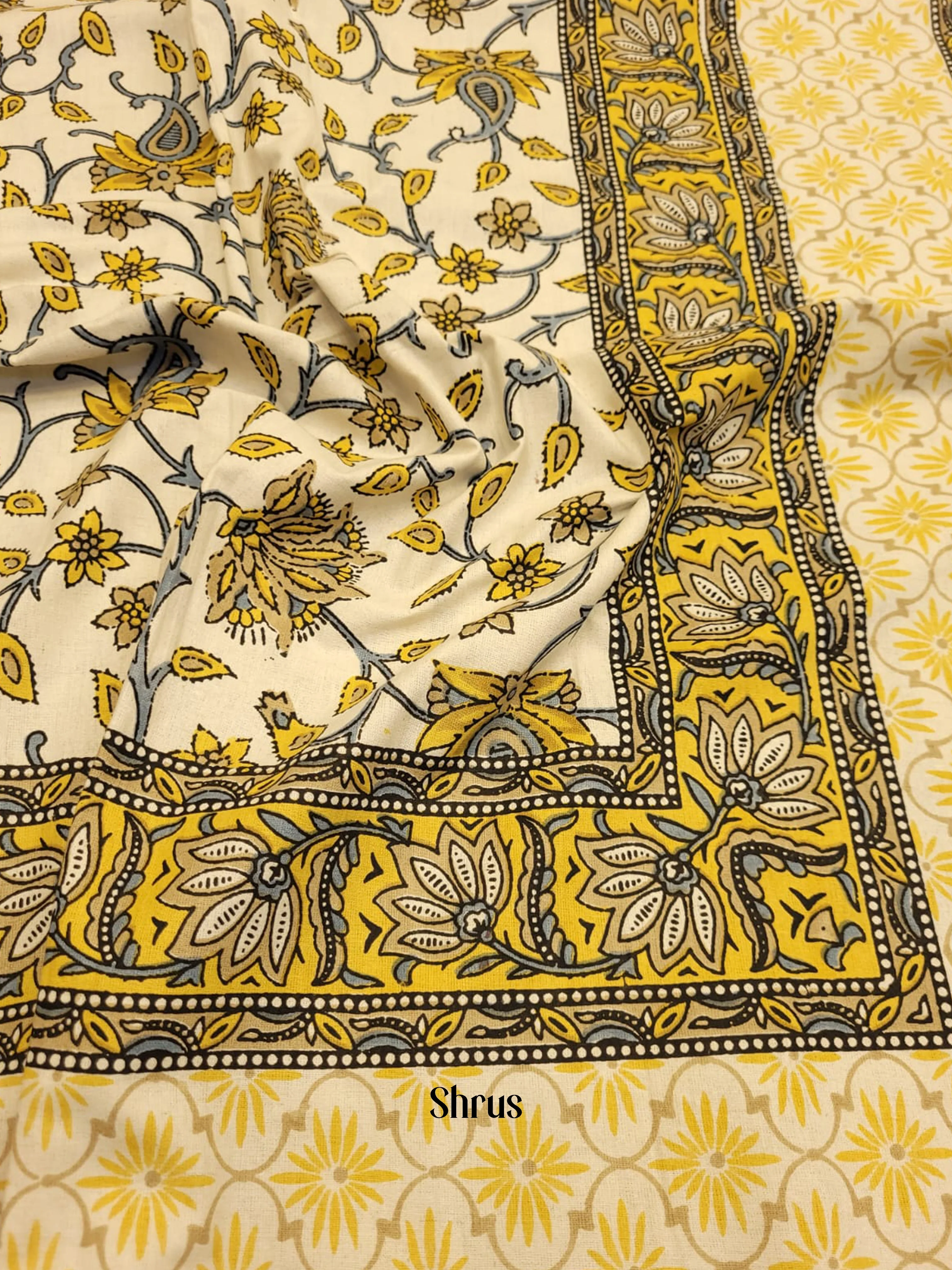 Cream & Yellow - Bed Spreads