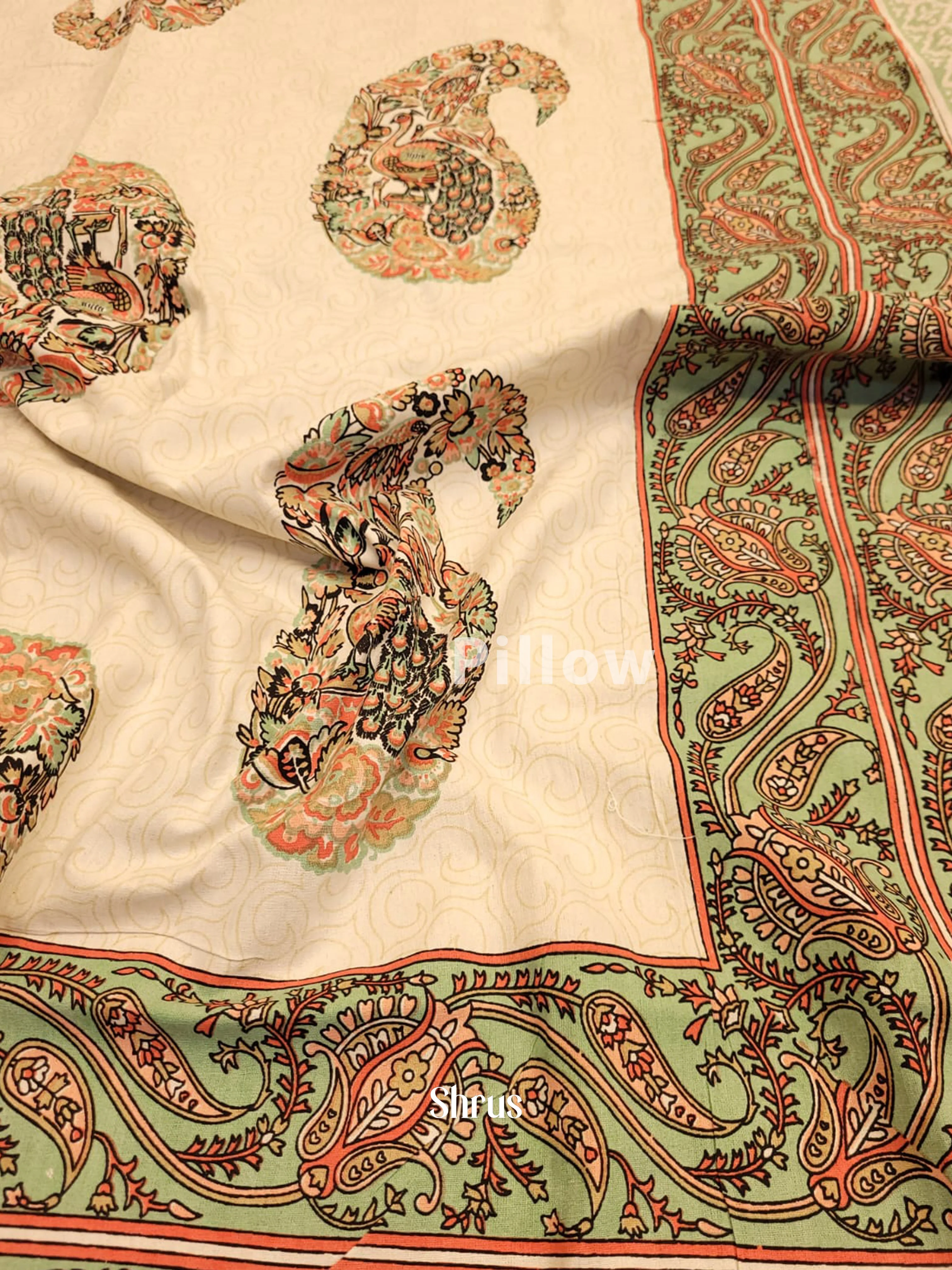 Cream & Green - Bed Spreads