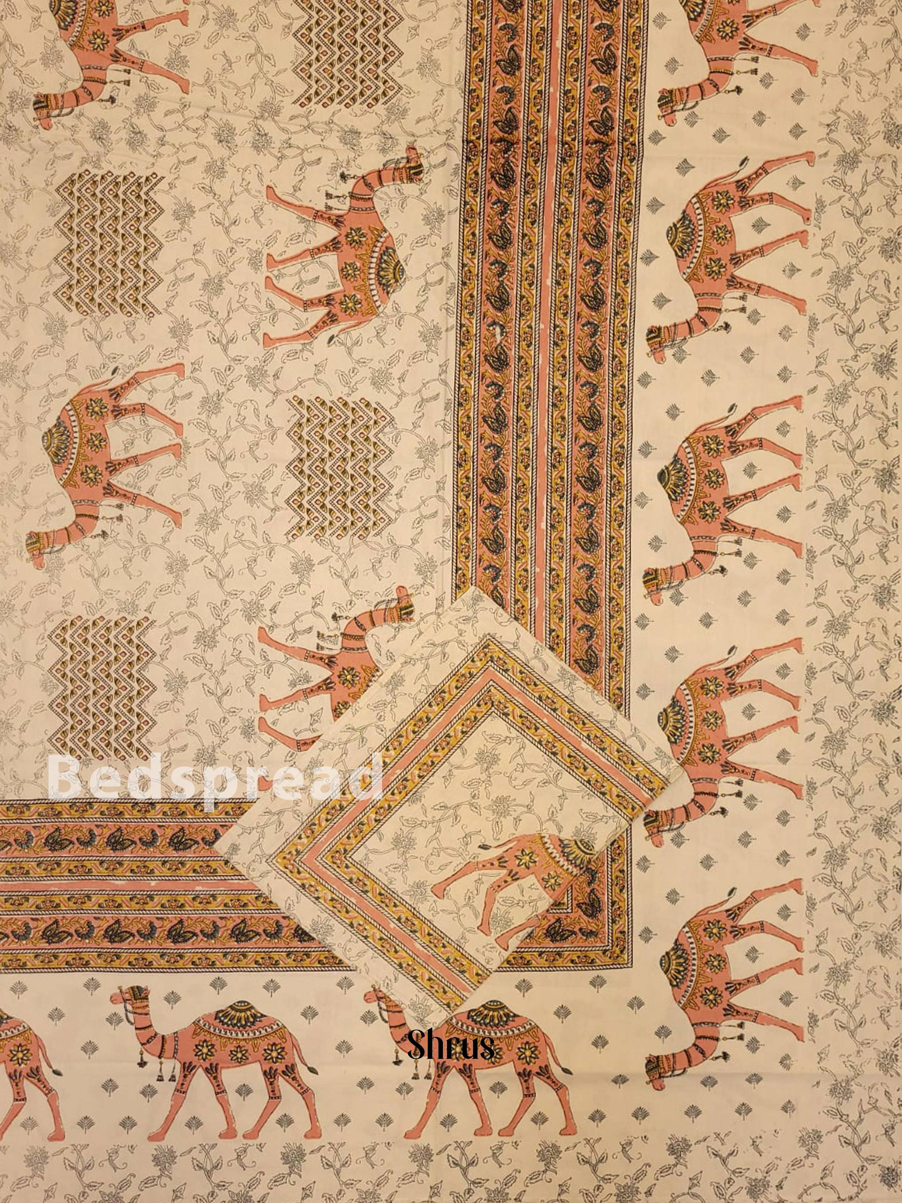 Cream & Peach - Bed Spreads - Image 2
