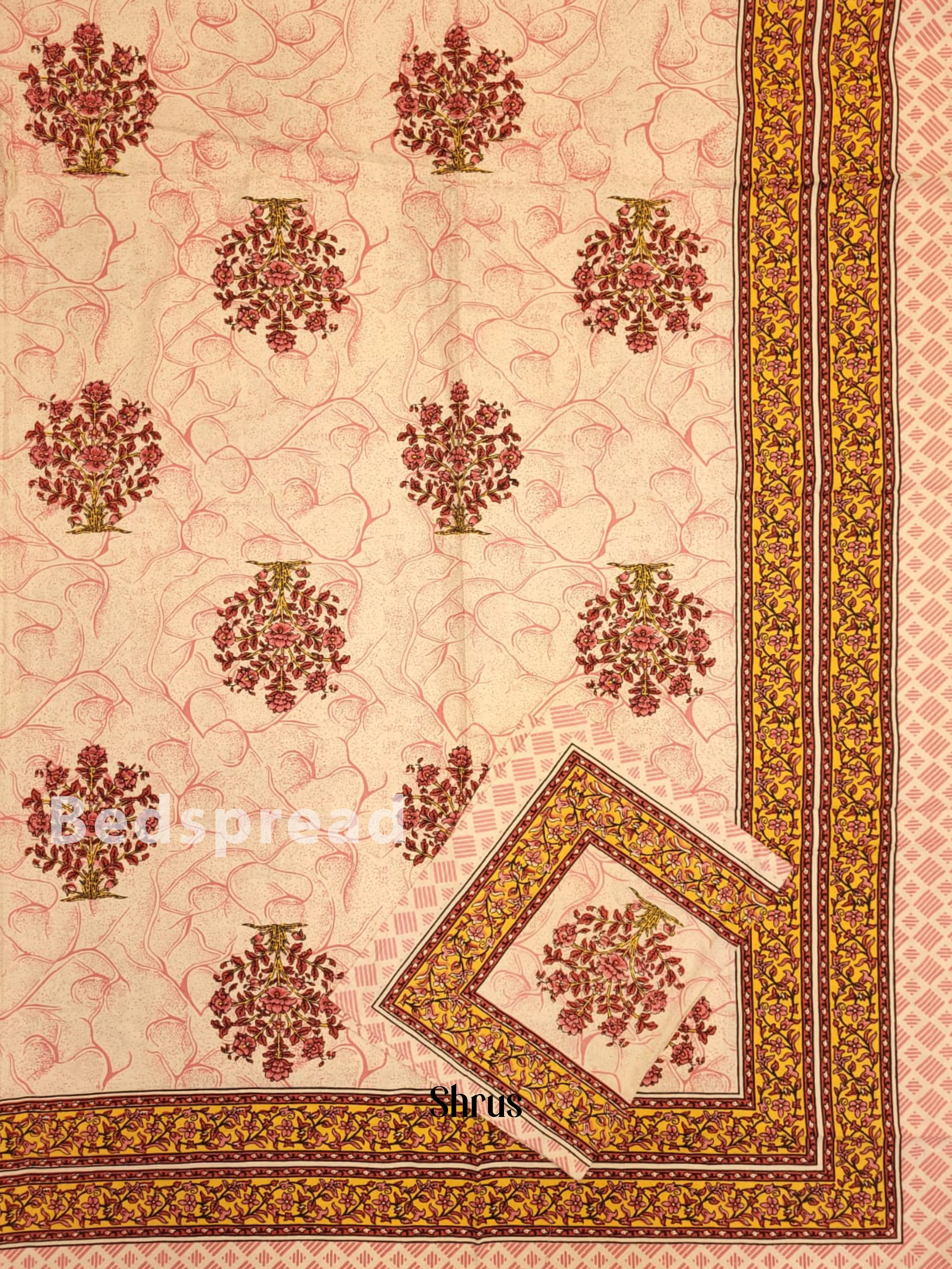 Pink & Mustard - Bed Spreads - Image 2