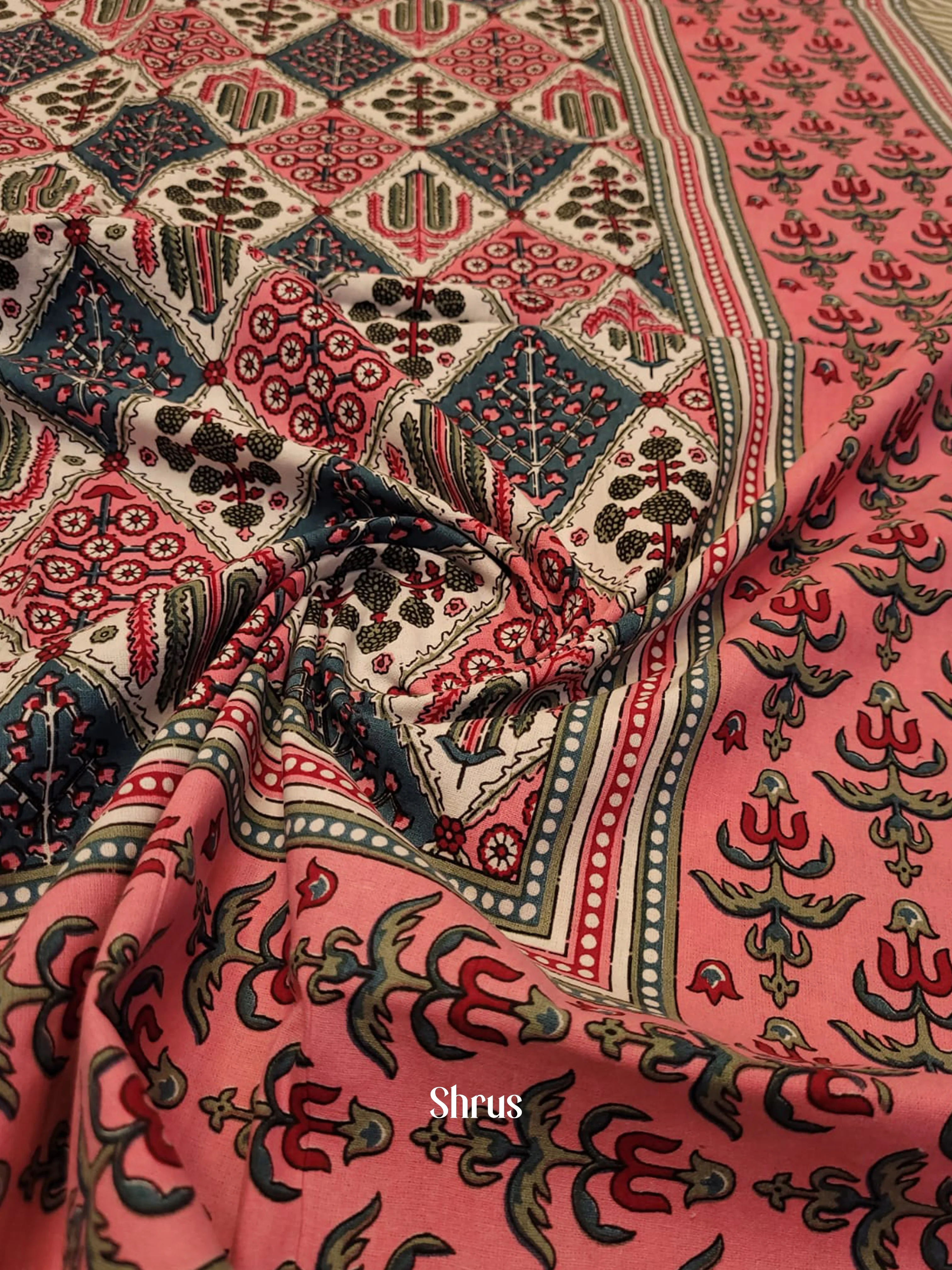 Pink & Green -Bed Spreads
