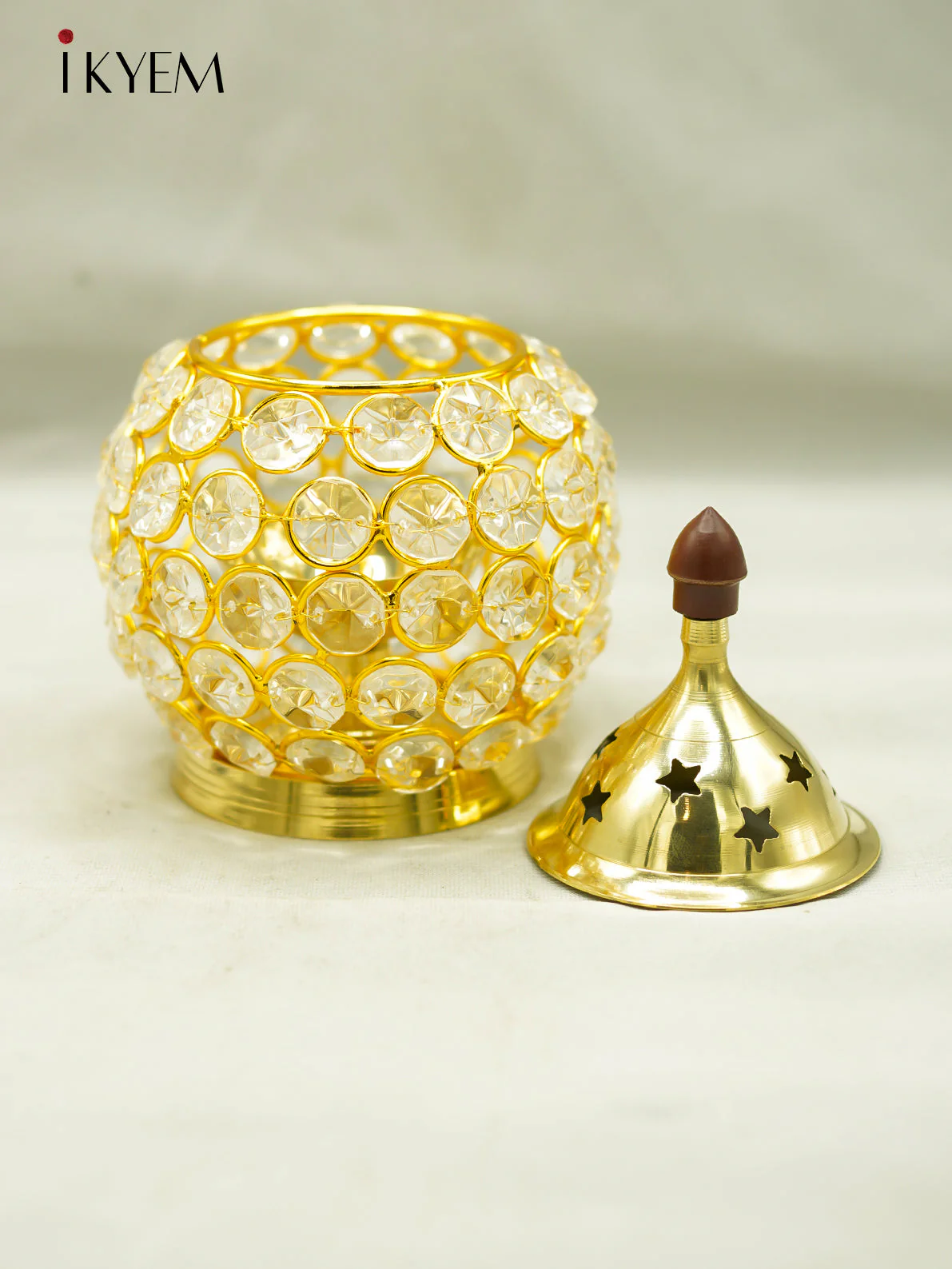 Brass Crystal Vilakku - Image 2