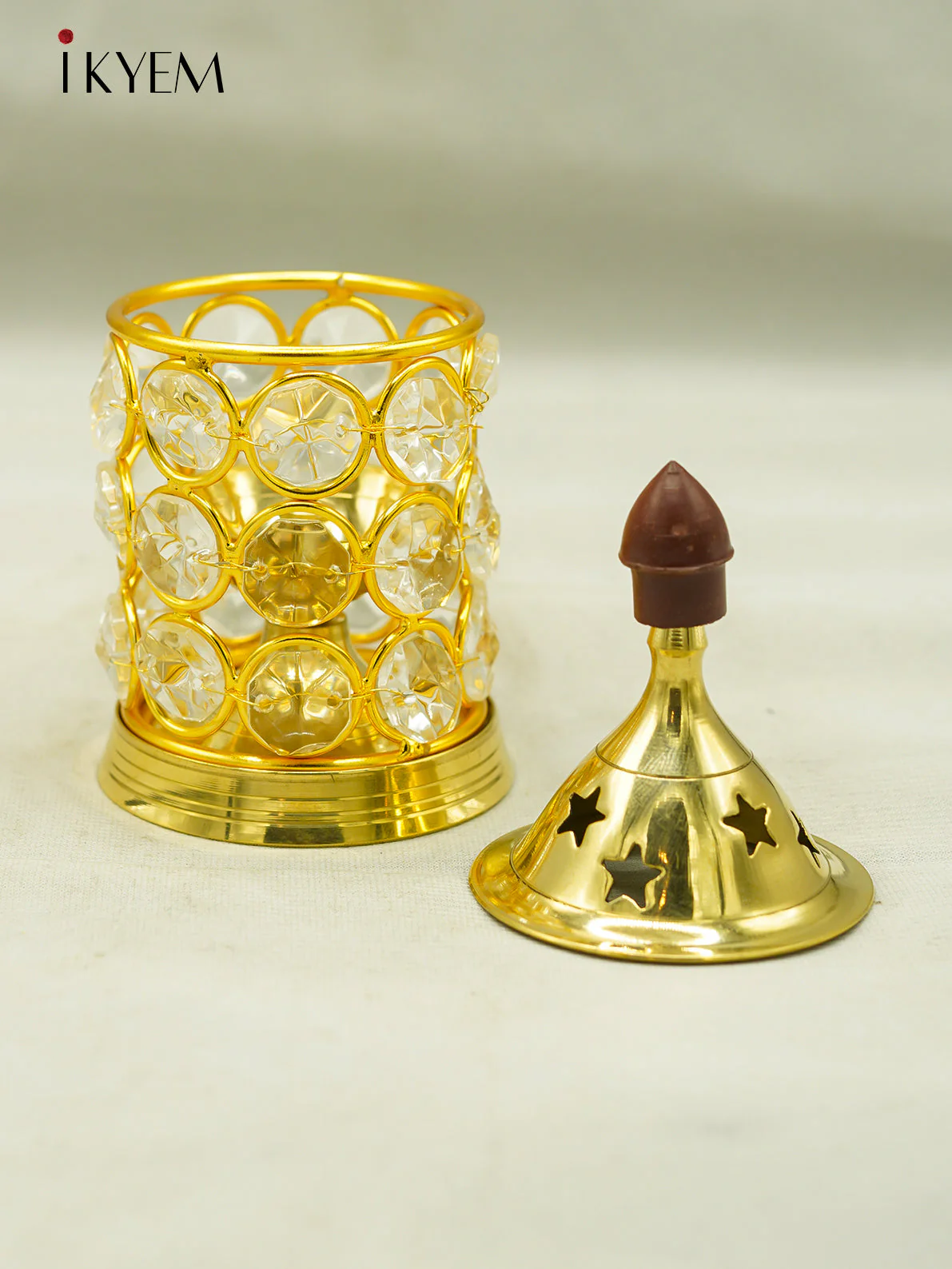 Brass Crystal Vilakku - Image 2