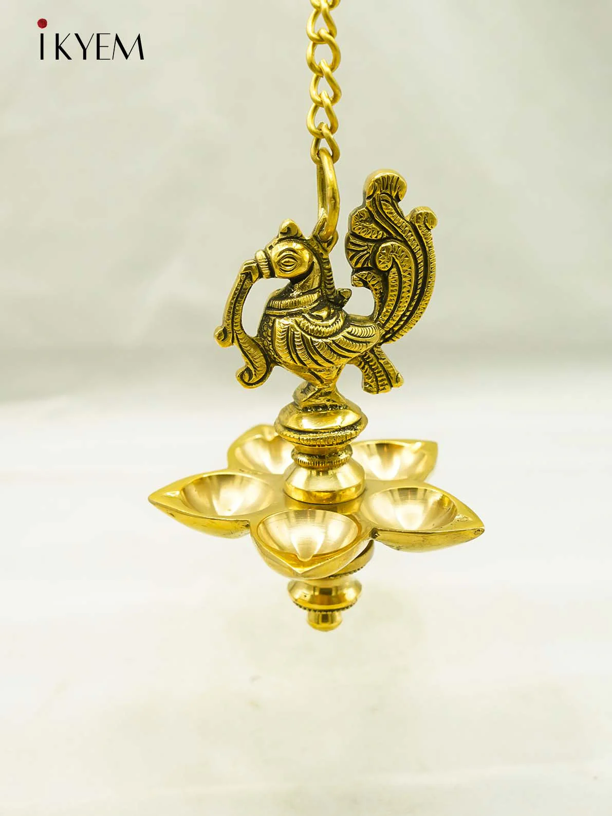 Brass Peacock Hanging Vilakku - 4FJ14039 - Image 3