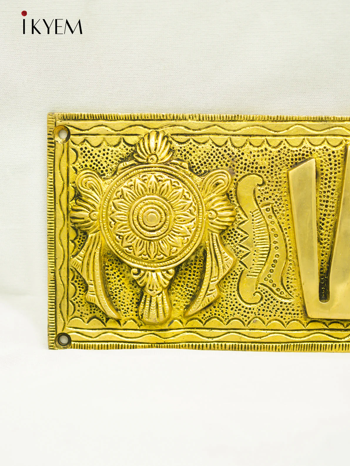 Brass Shanku Chakra Thiru Namam Wall Hanging - Image 2