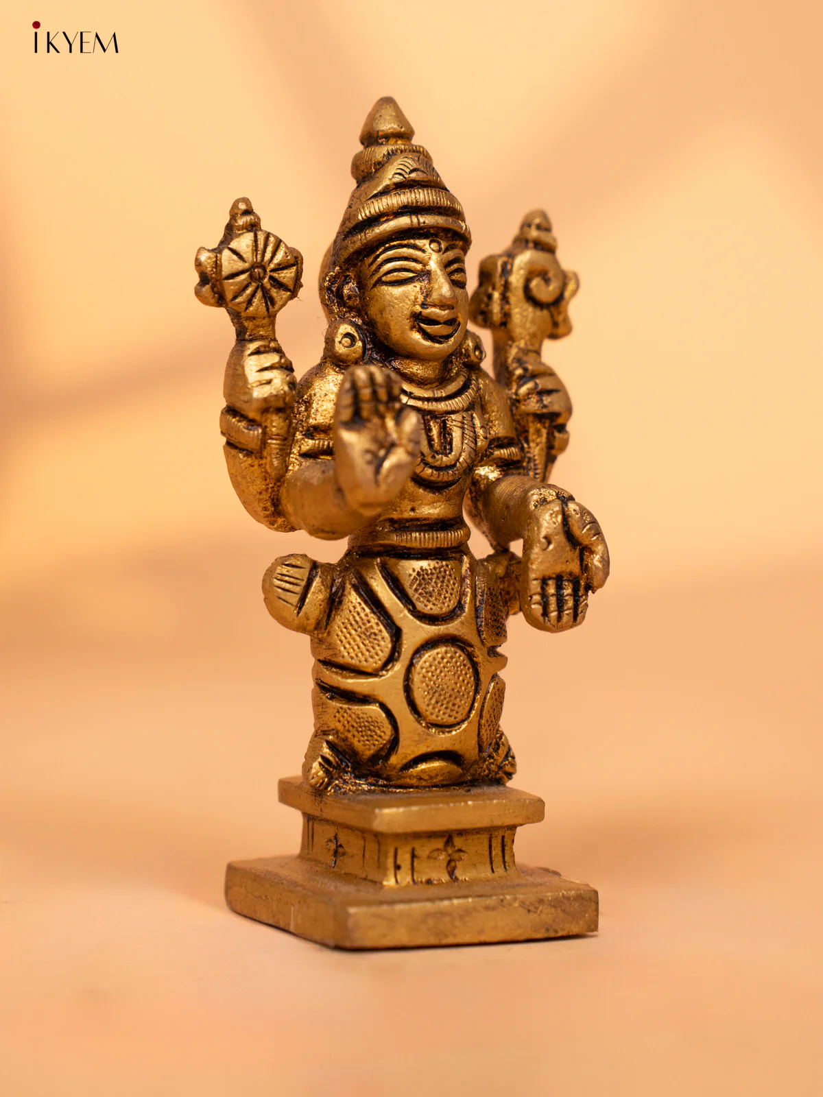Brass Visnu Kurma Avatar Idol - 3.1 Inch - 4FJ14088 - Image 3