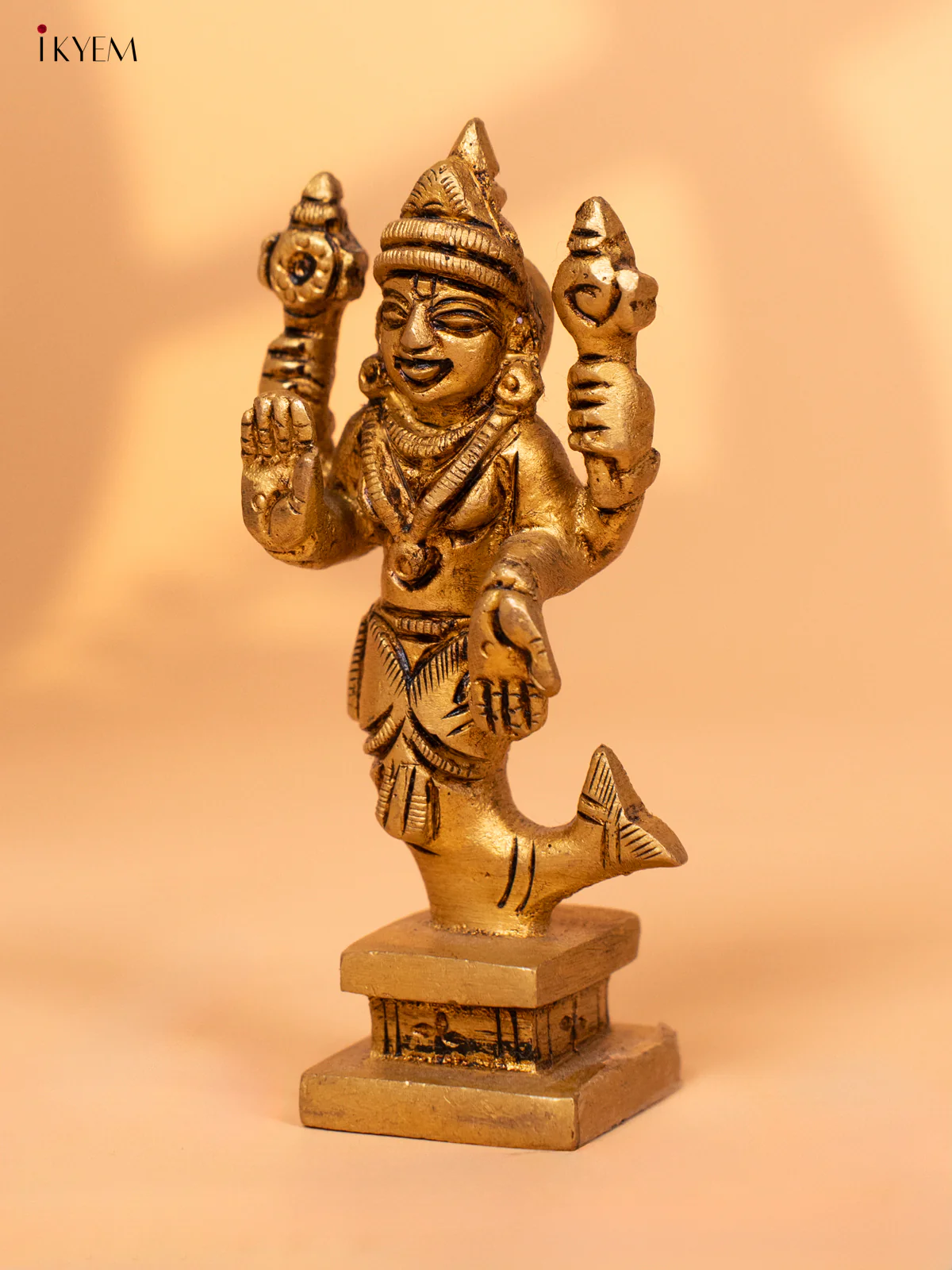 Brass Vishnu Idol - 3.1 Inch- 4FJ14091 - Image 2