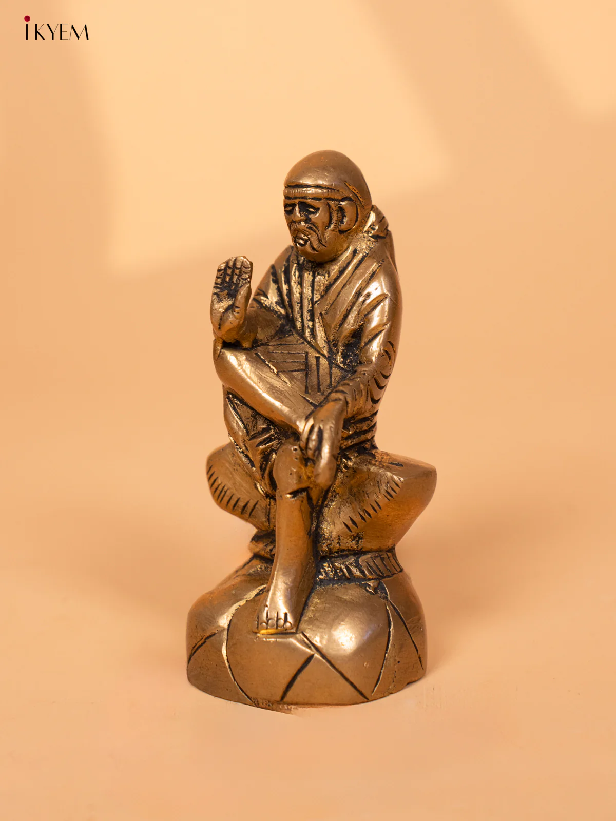 Brass Sai Baba Idol - 4.3 Inch- 4FJ14103 - Image 2