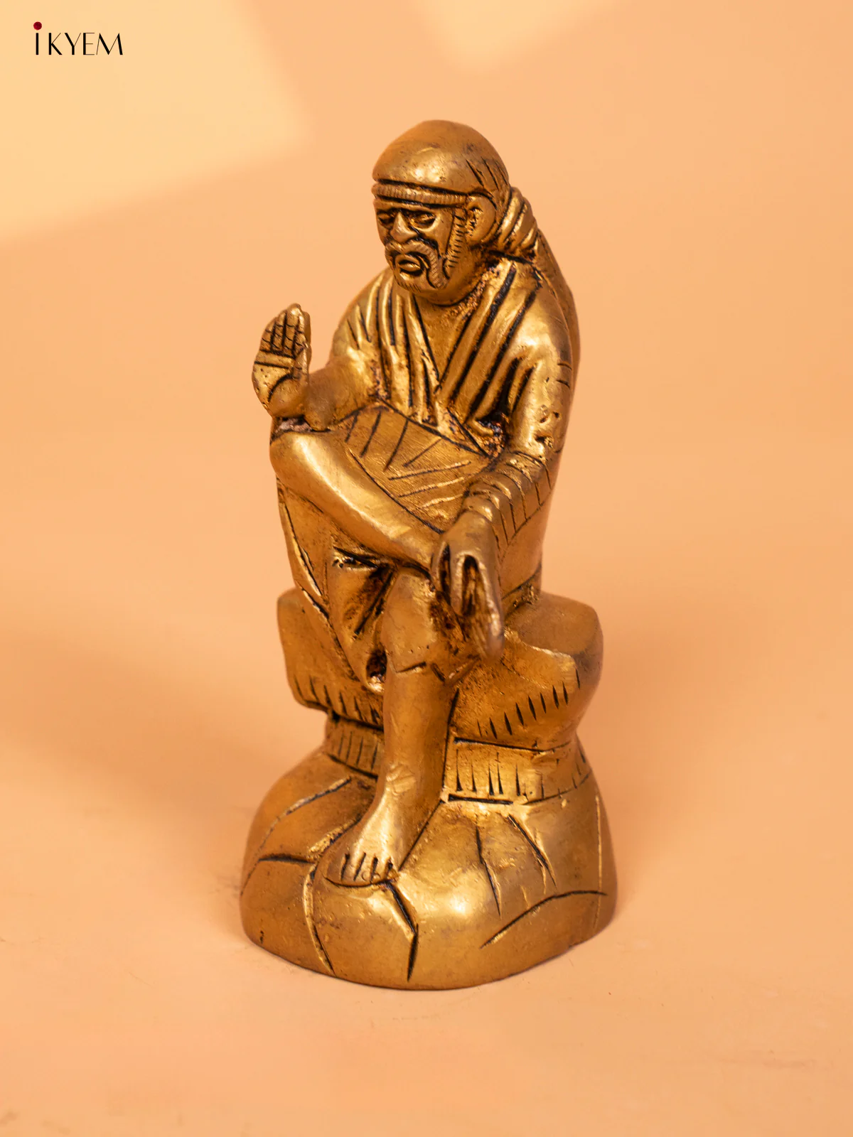Brass Sai Baba Idol -4.3 Inch- 4FJ14104 - Image 2