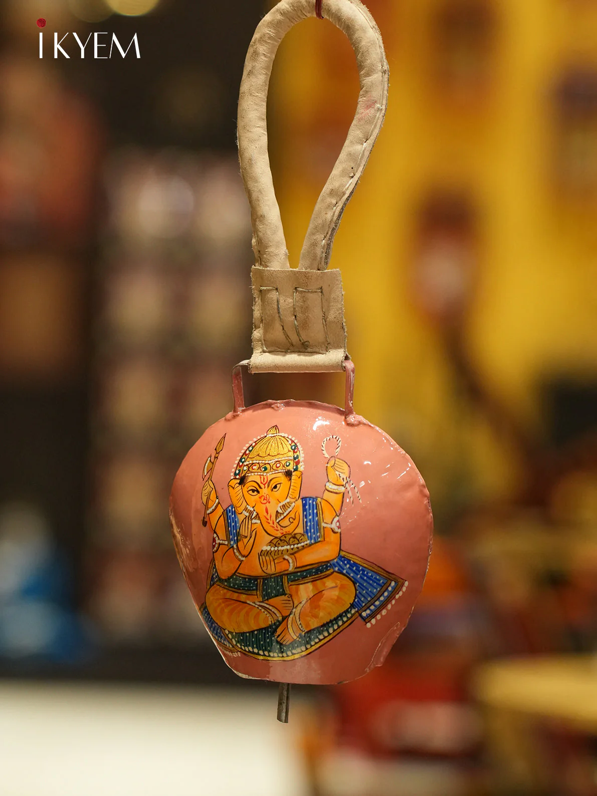Peach Ganesha Cow Bell - Image 2