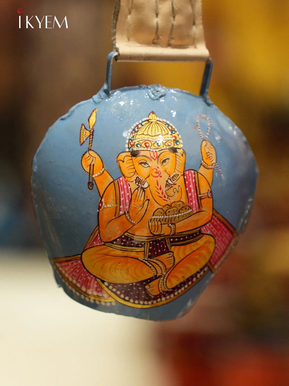 Blue Ganesha Cow Bell