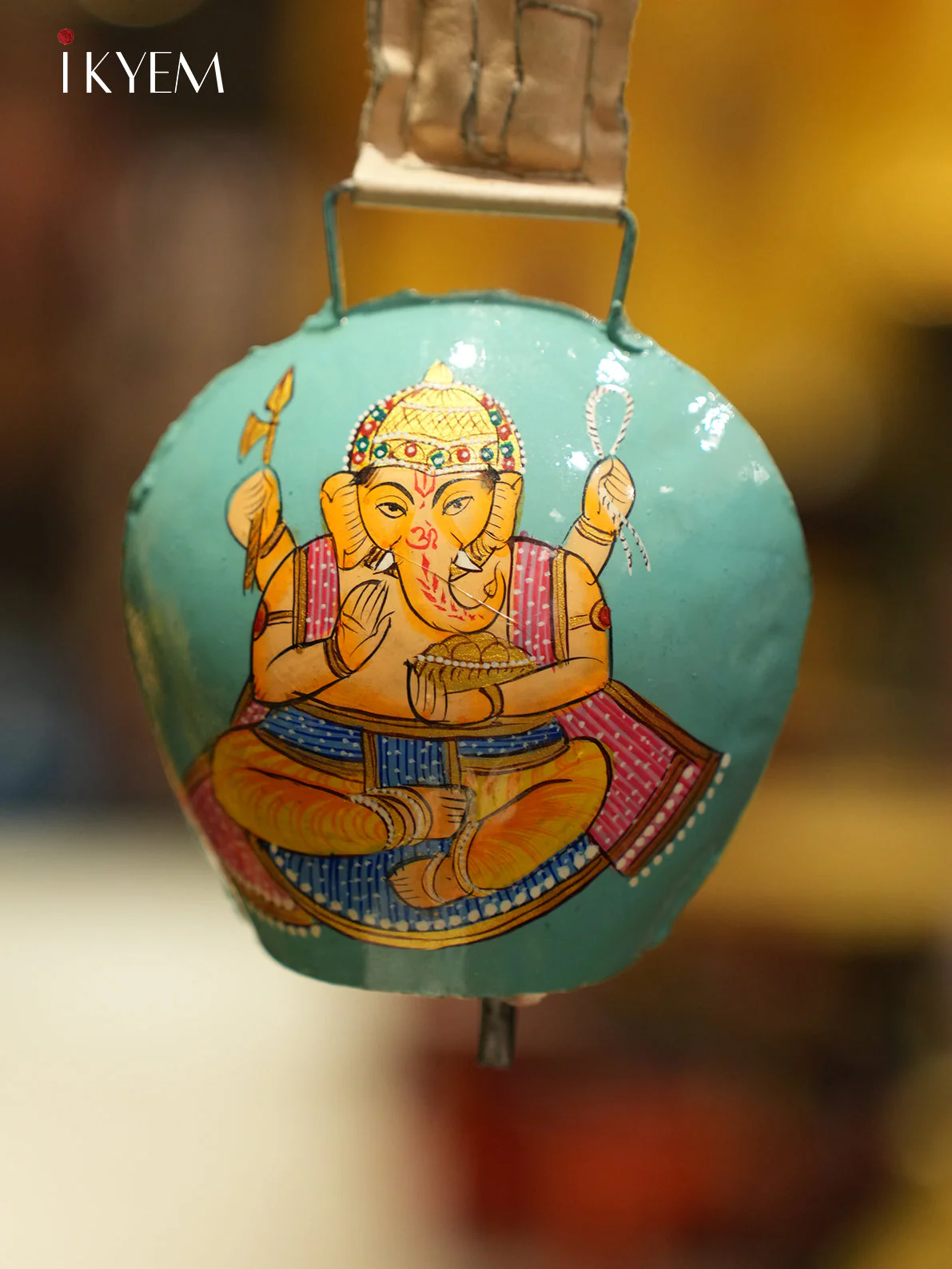 Blue Ganesha  Cow Bell